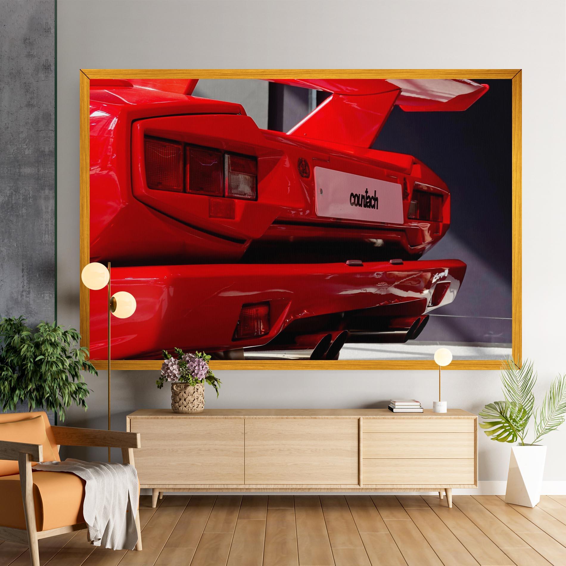 Tablou Canvas Red Rear Countach mockup 9