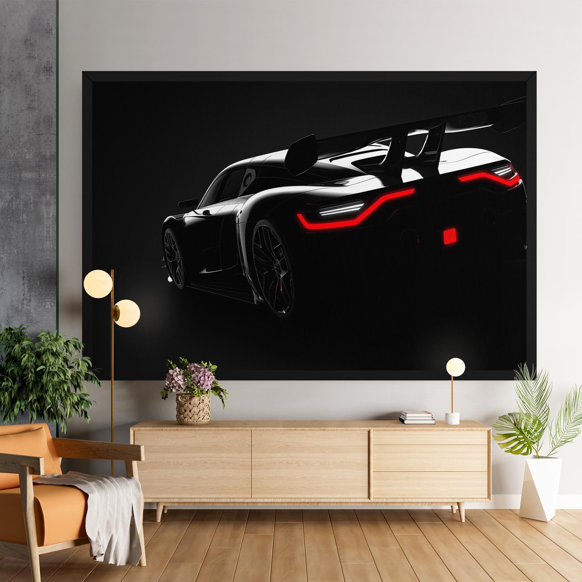Tablou Canvas Black Hypercar Car mockup 9
