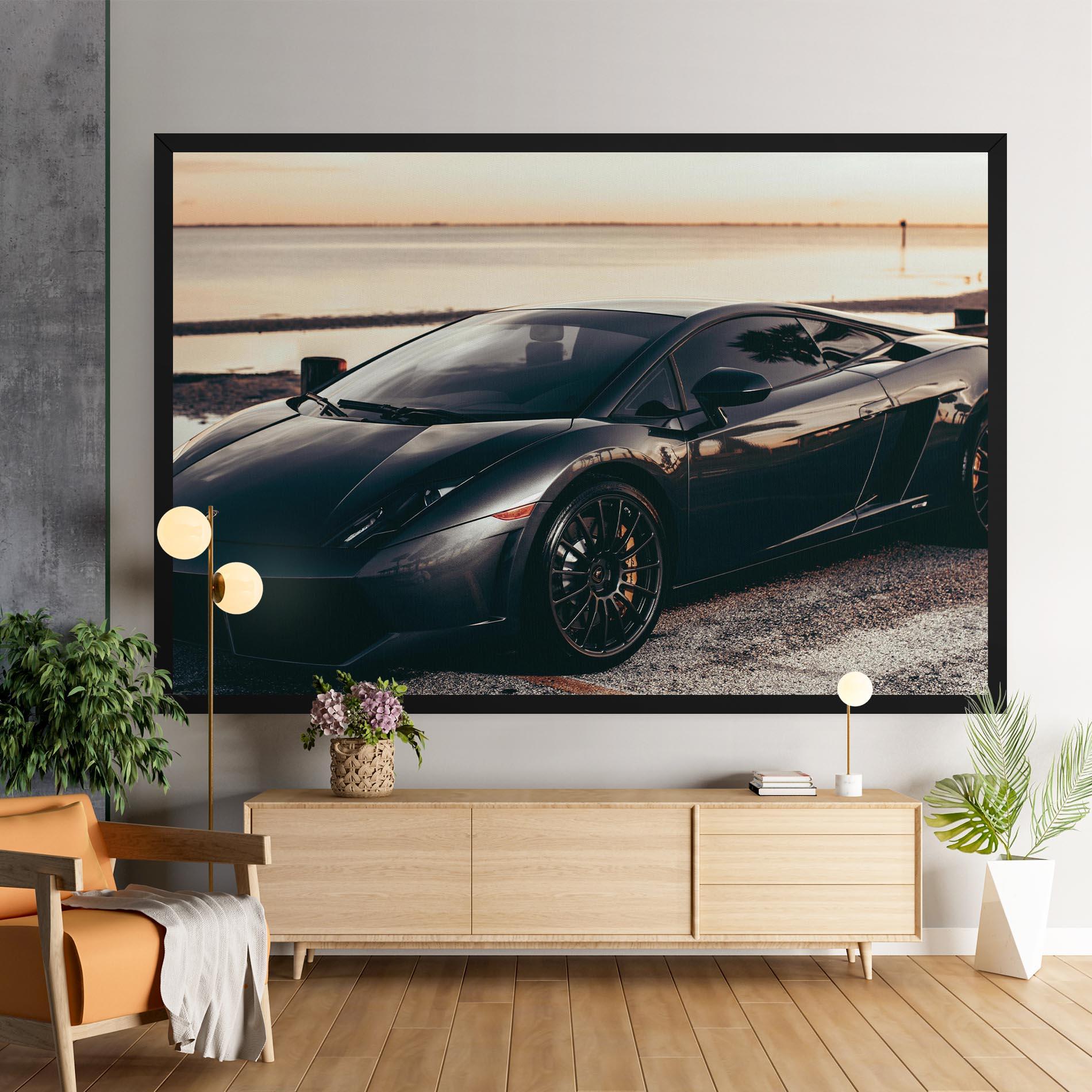 Tablou Canvas Black Lambo Sea mockup 9