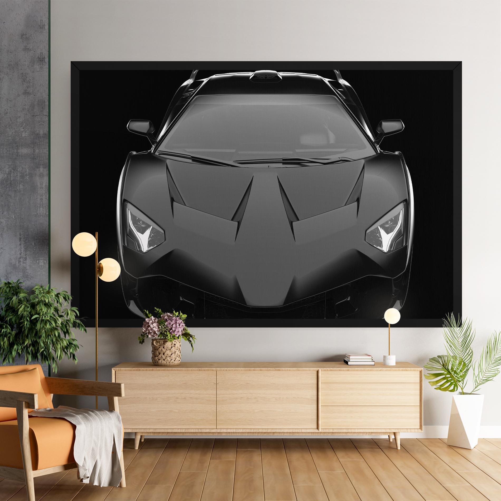 Tablou Canvas Black Matte Lambo mockup 9
