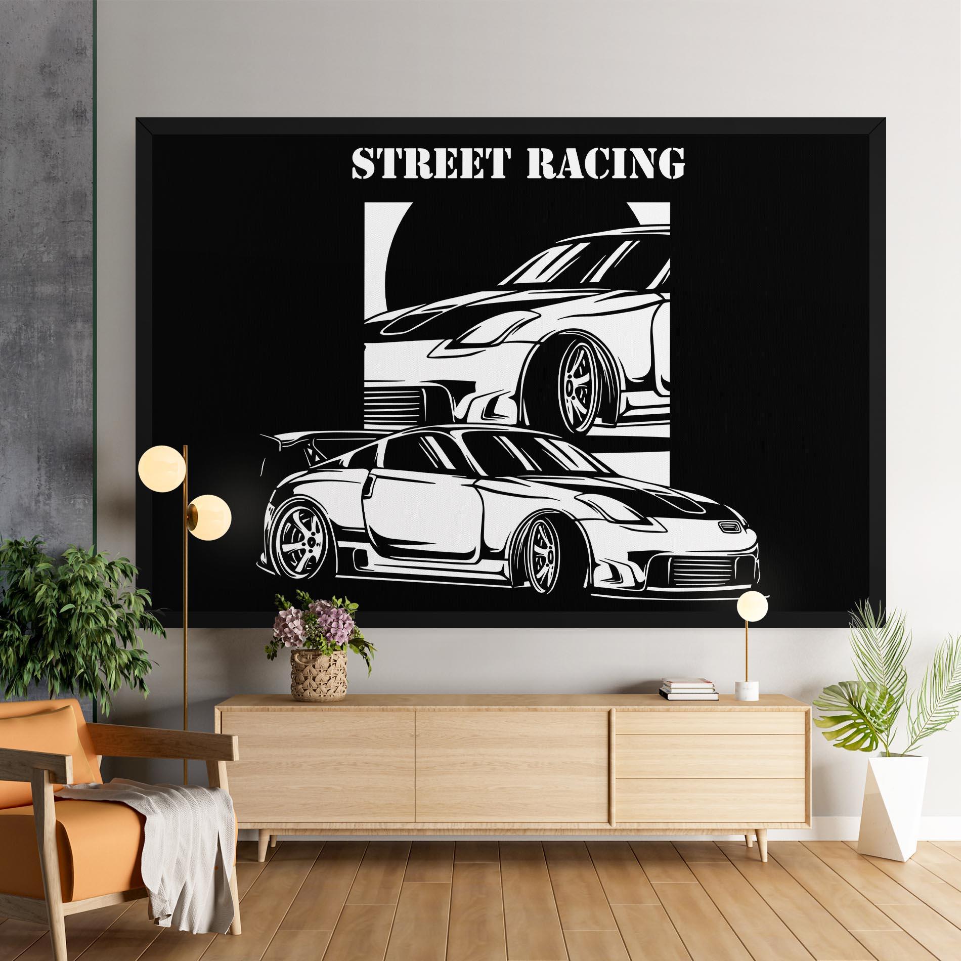 Tablou Canvas Car Street Racing mockup 9