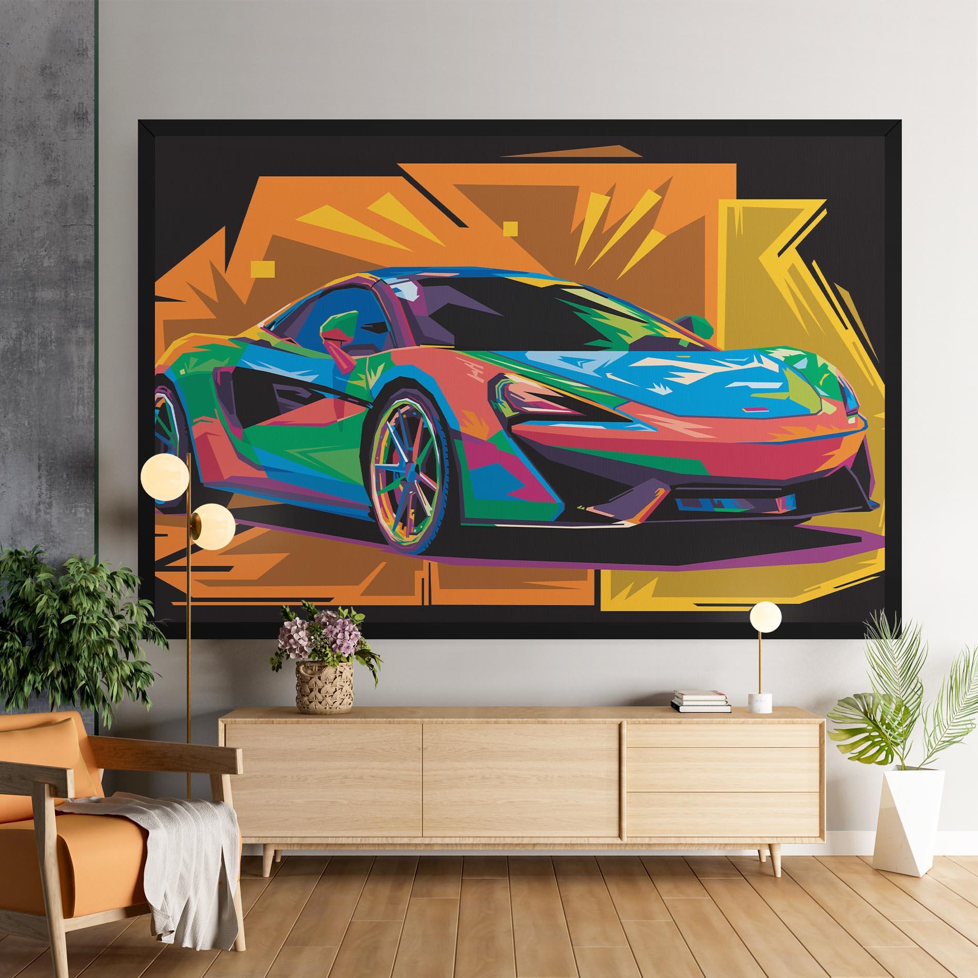 Tablou Canvas Colorful Sport Car mockup 9