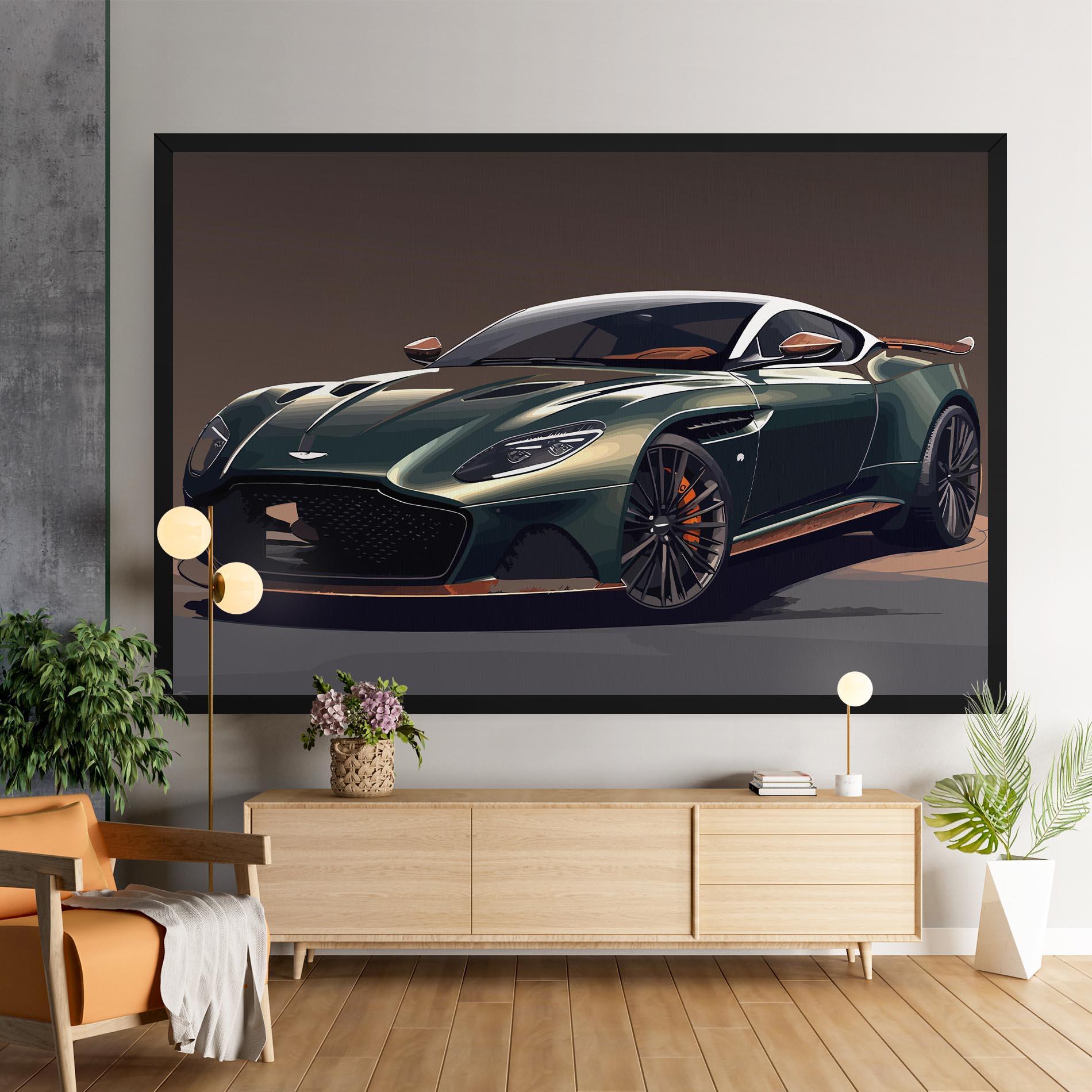 Tablou Canvas Dark Green Car mockup 9