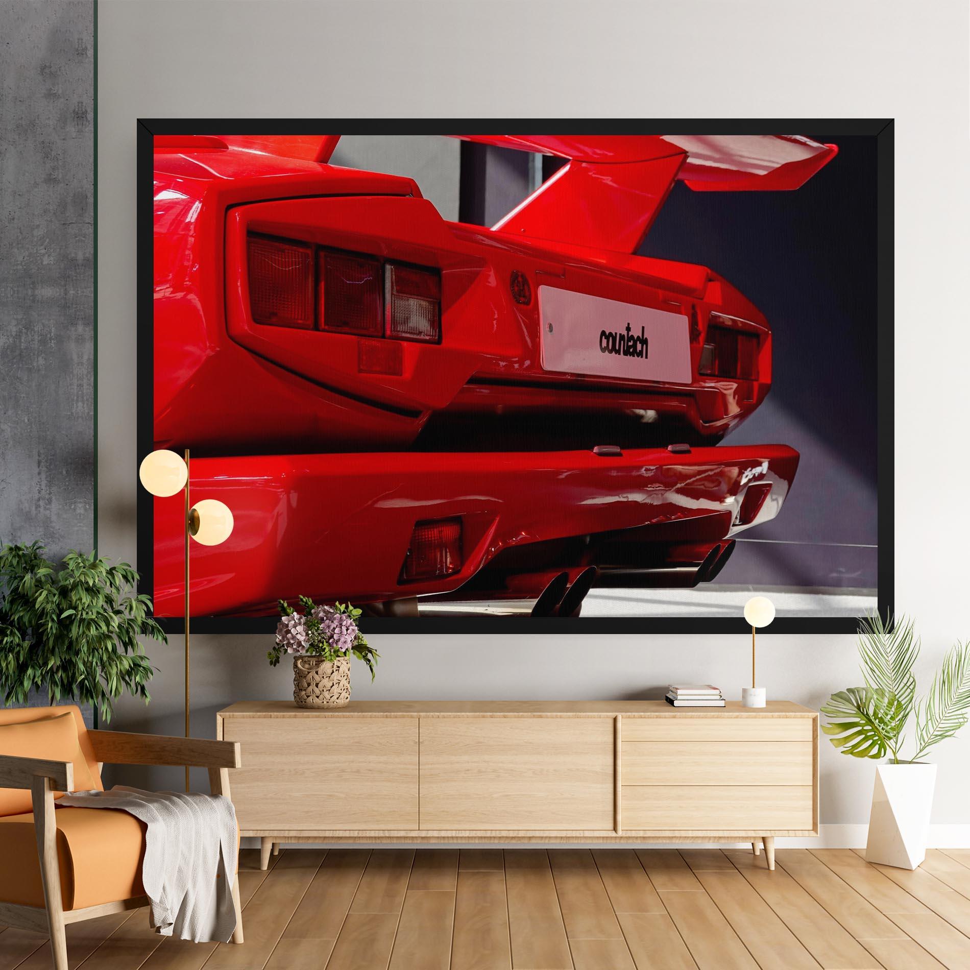 Tablou Canvas Red Rear Countach mockup 9