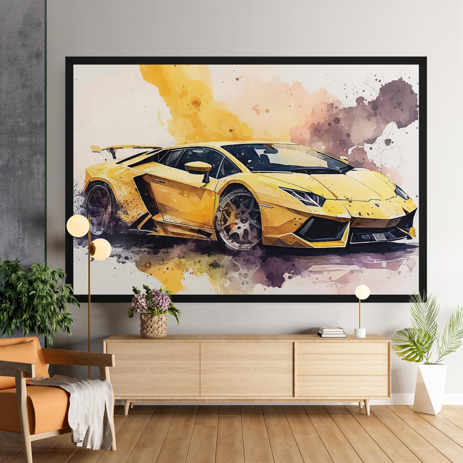 Tablou Canvas Watercolor Sport Car mockup 9