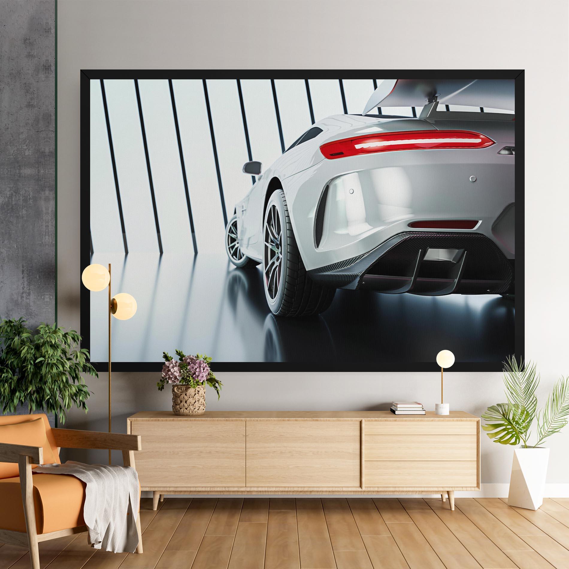 Tablou Canvas White Mercedes Amg mockup 9