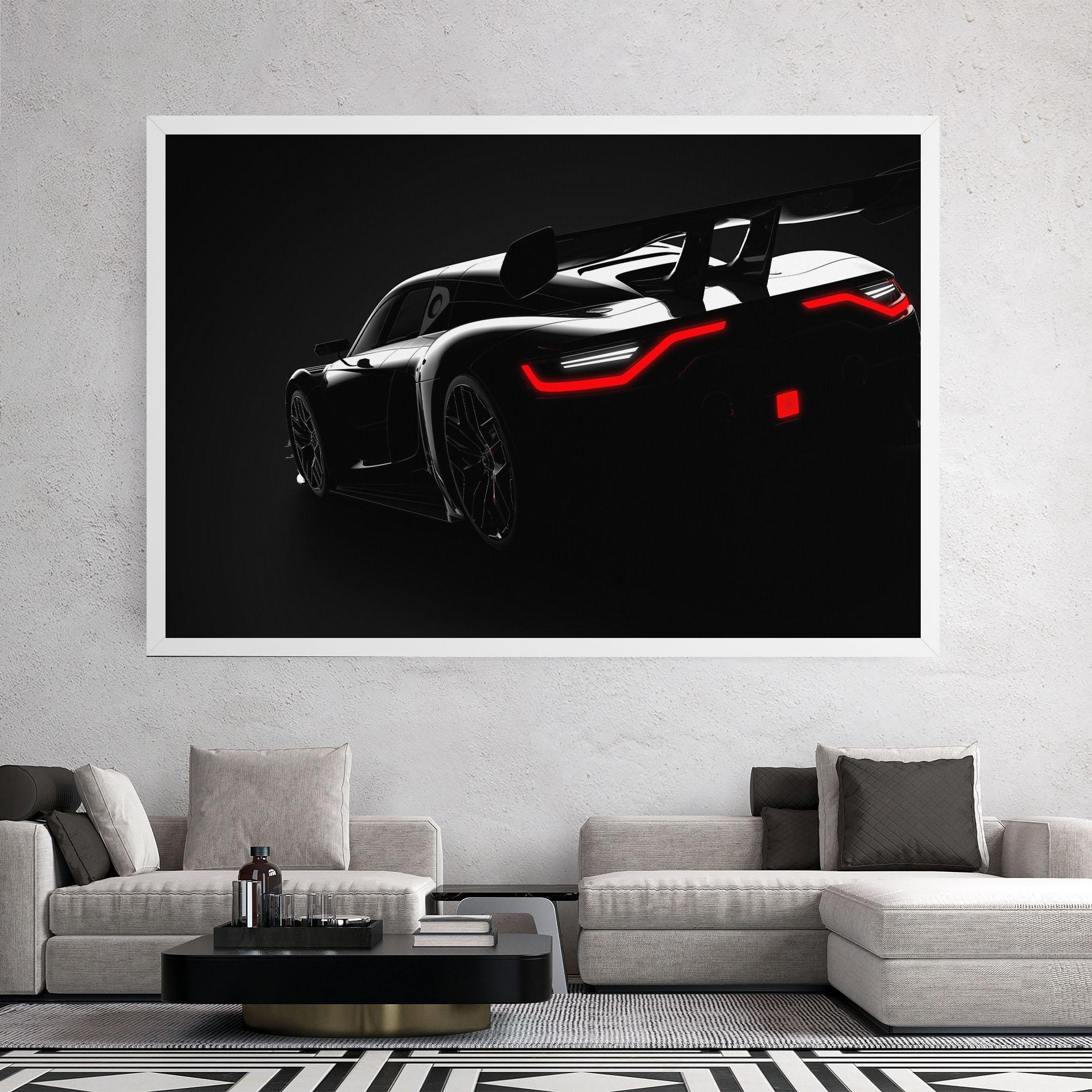 Tablou Canvas Black Hypercar Car mockup 2