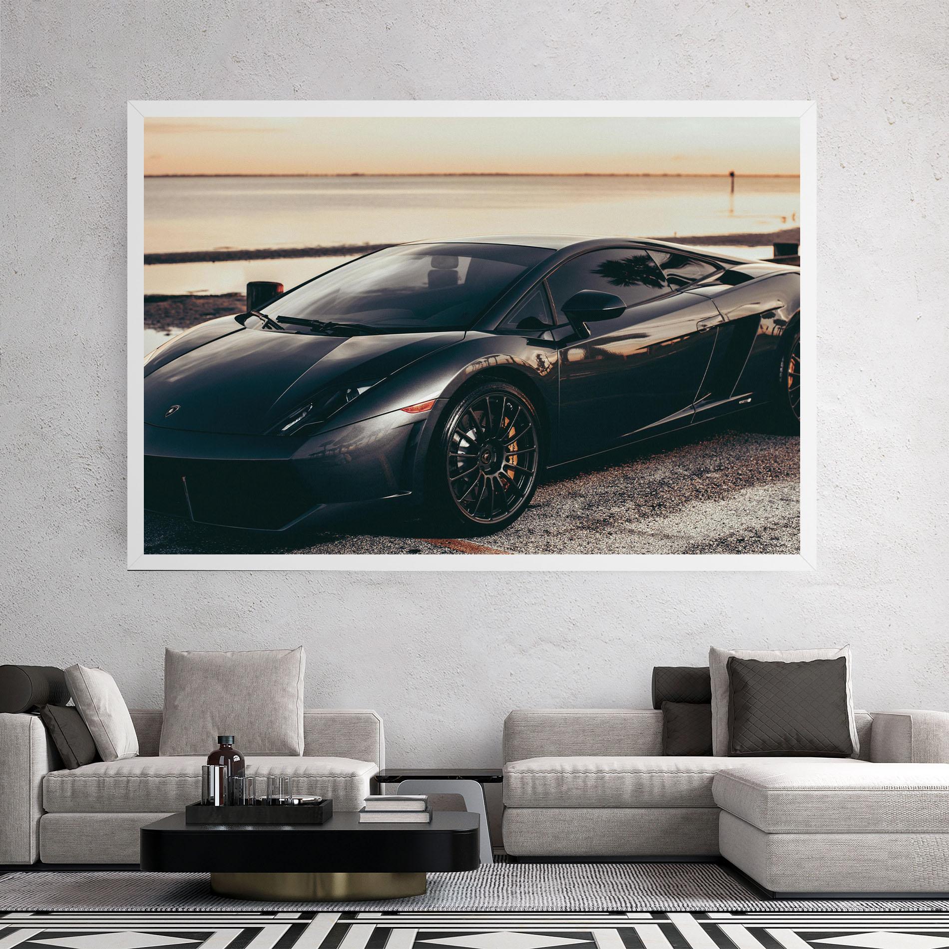 Tablou Canvas Black Lambo Sea mockup 2