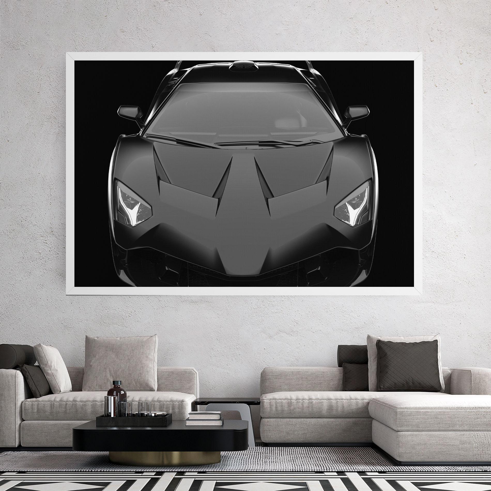 Tablou Canvas Black Matte Lambo mockup 2
