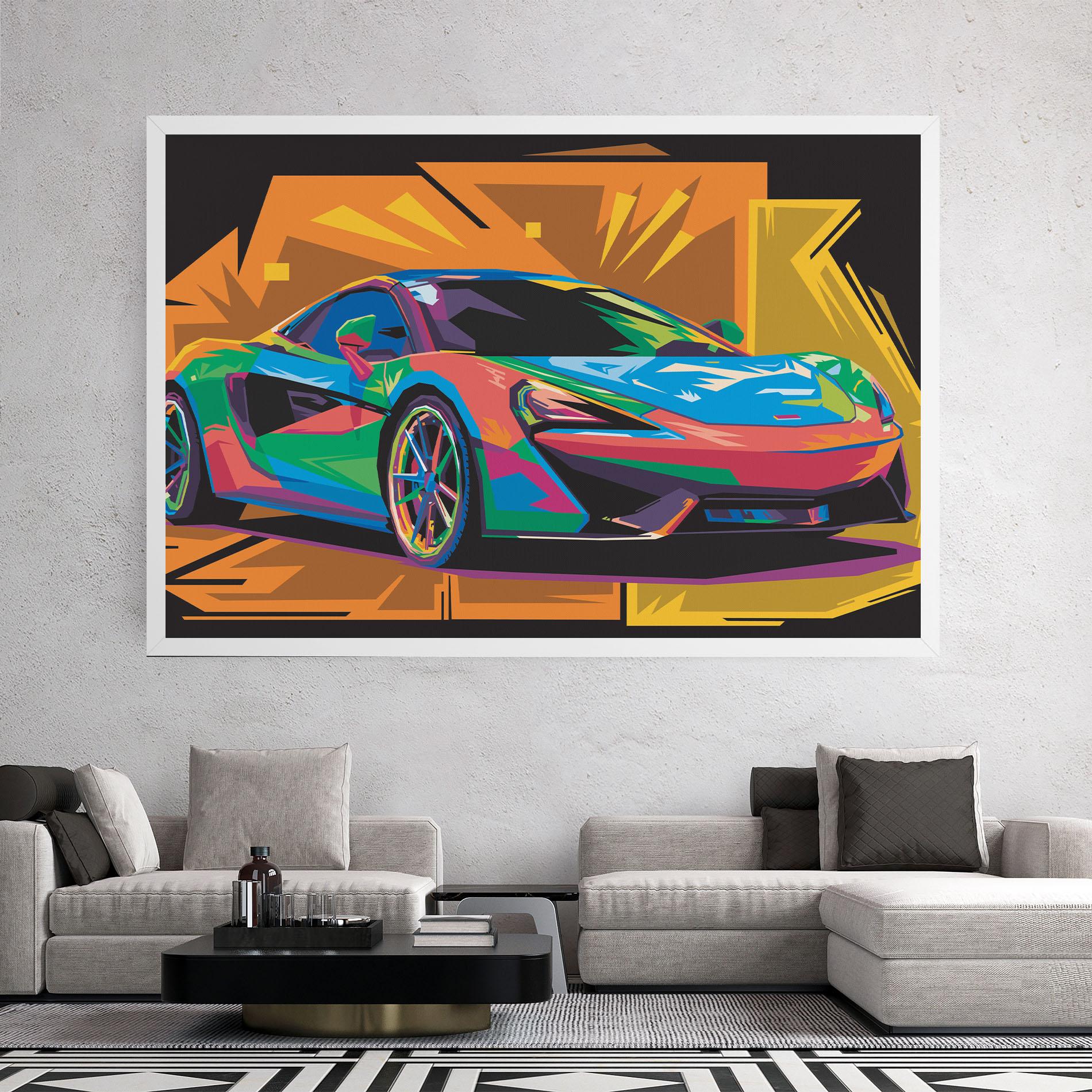 Tablou Canvas Colorful Sport Car mockup 2
