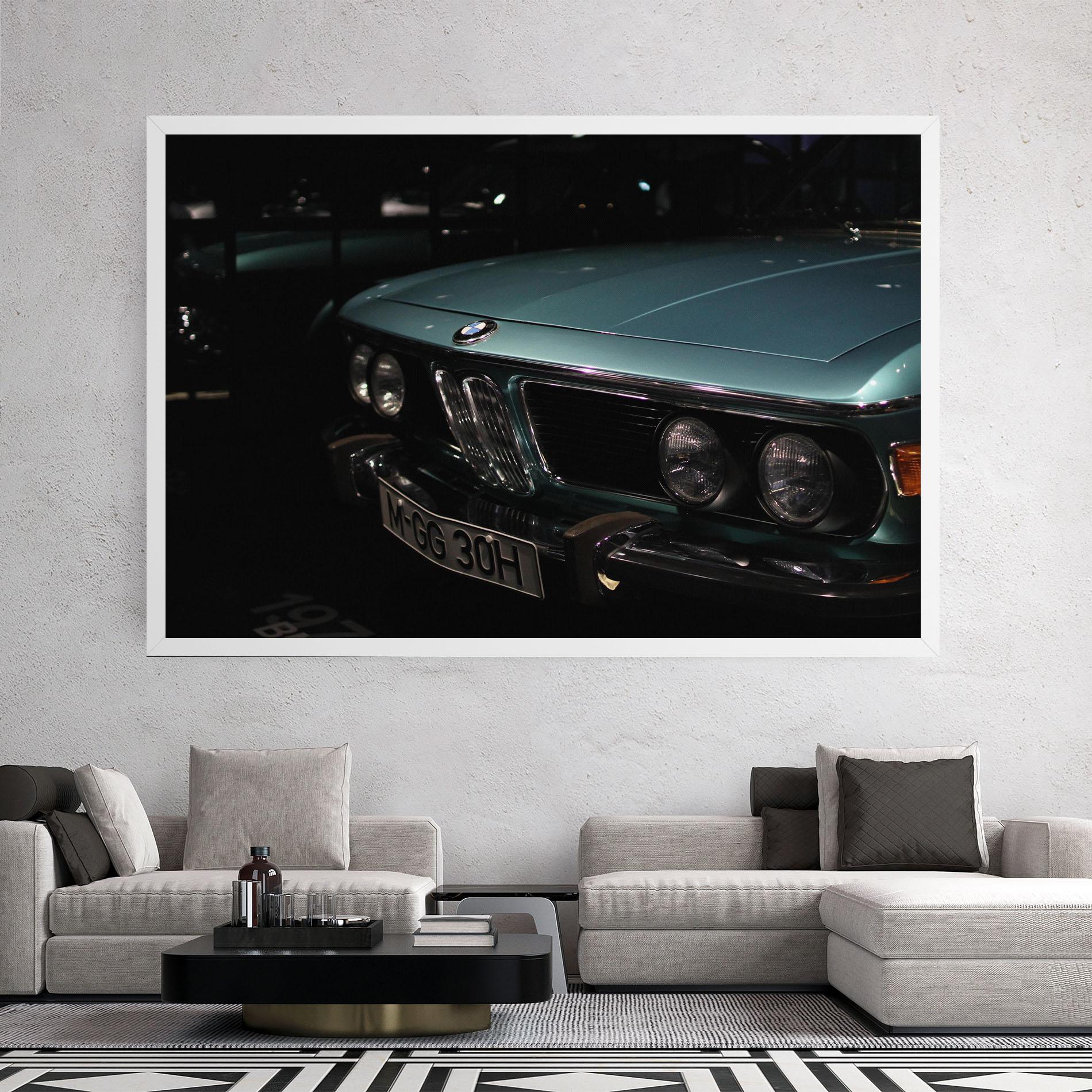 Tablou Canvas Old Bmw Headlight mockup 2