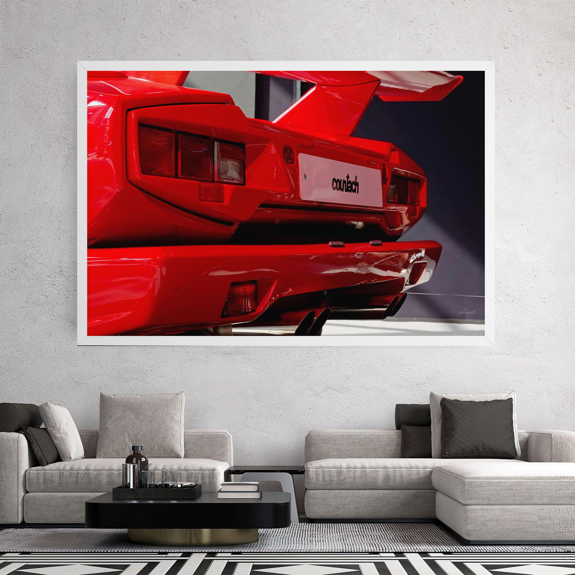Tablou Canvas Red Rear Countach mockup 2