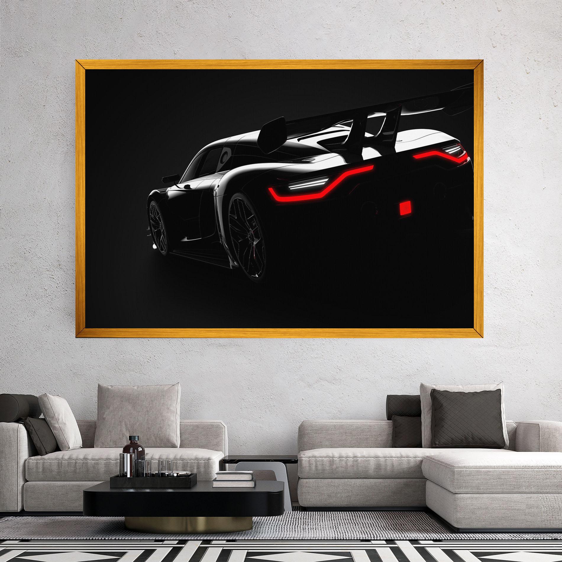 Tablou Canvas Black Hypercar Car mockup 2