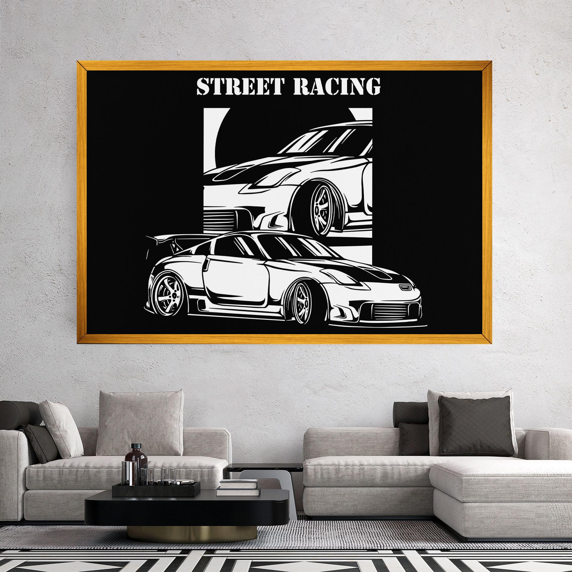 Tablou Canvas Car Street Racing mockup 2