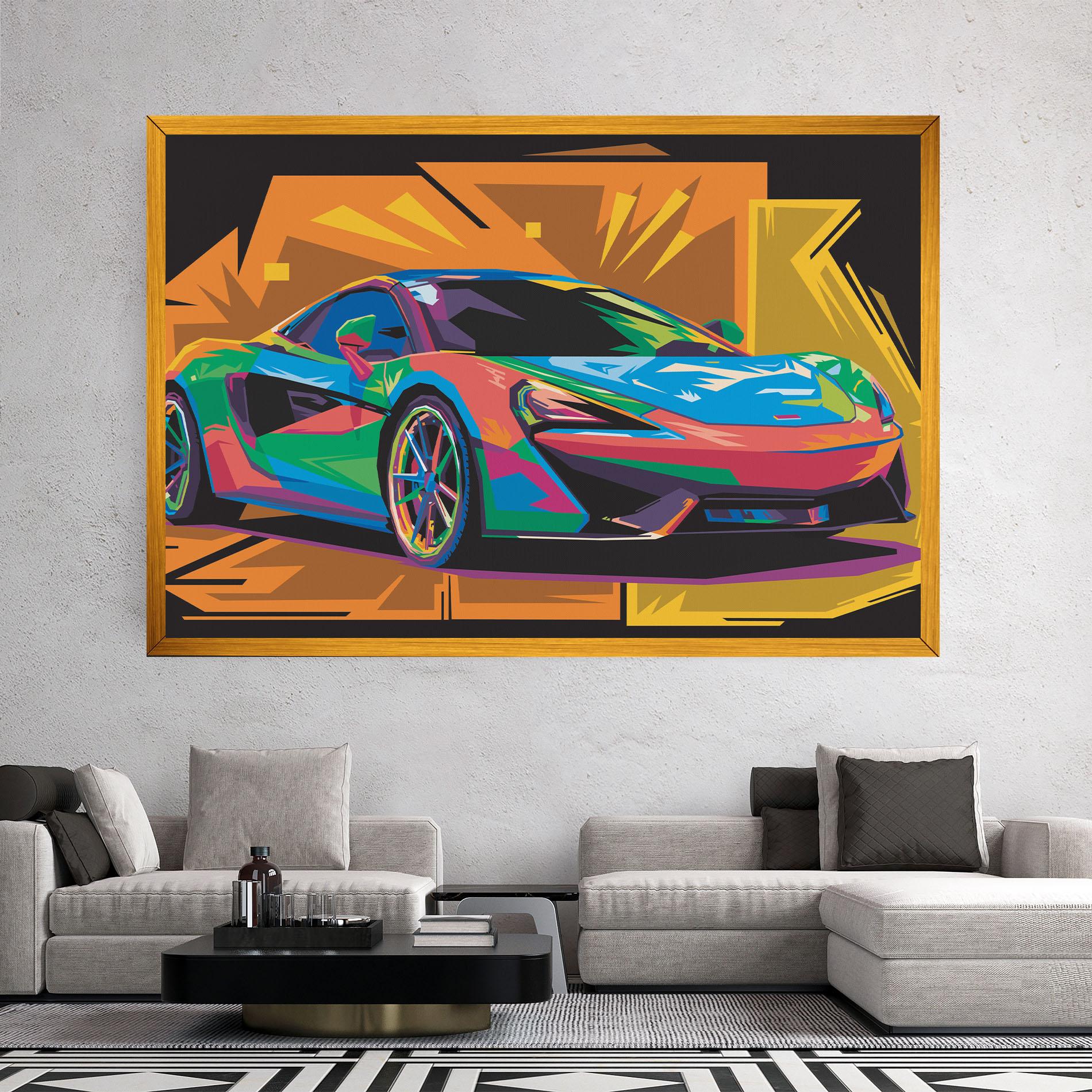 Tablou Canvas Colorful Sport Car mockup 2