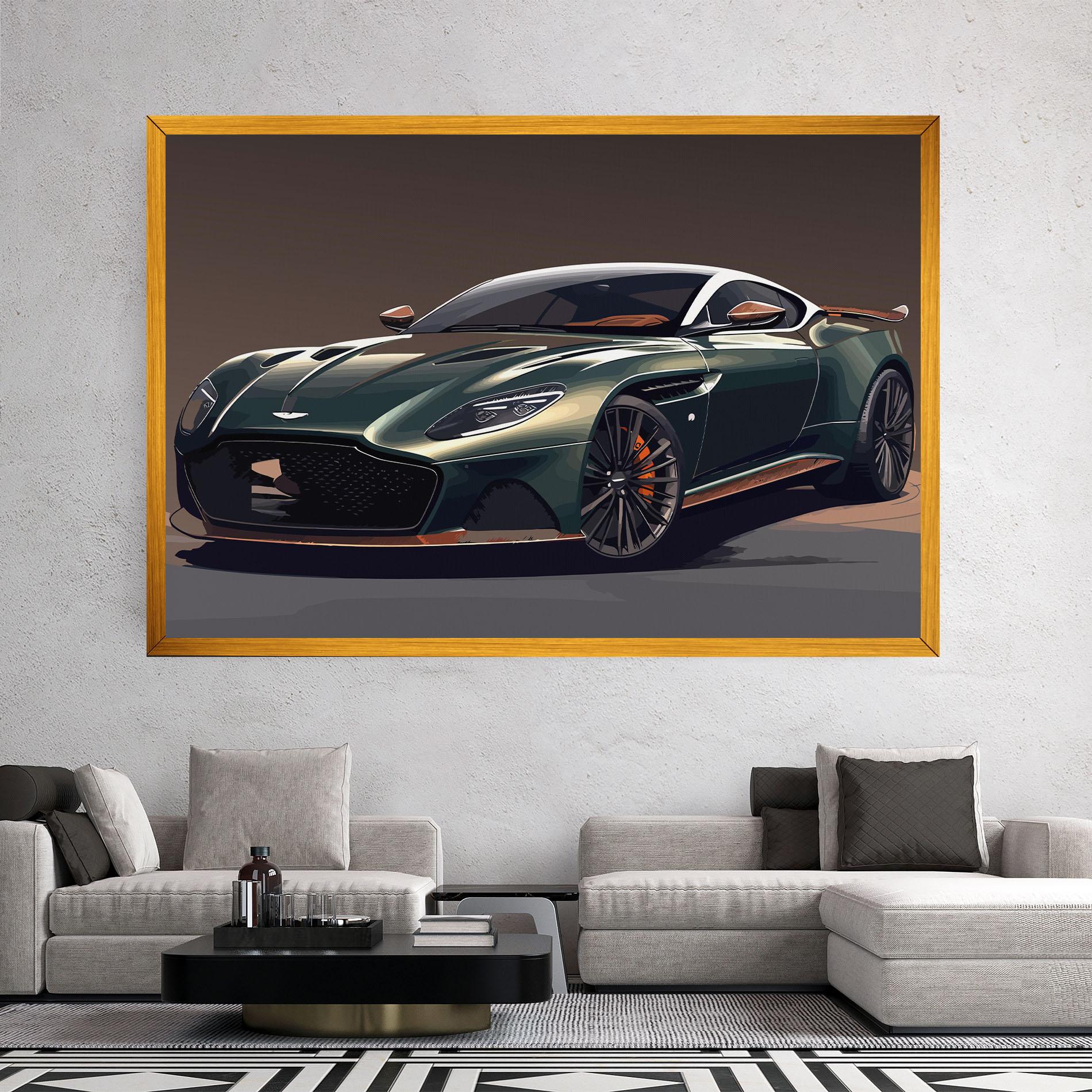 Tablou Canvas Dark Green Car mockup 2