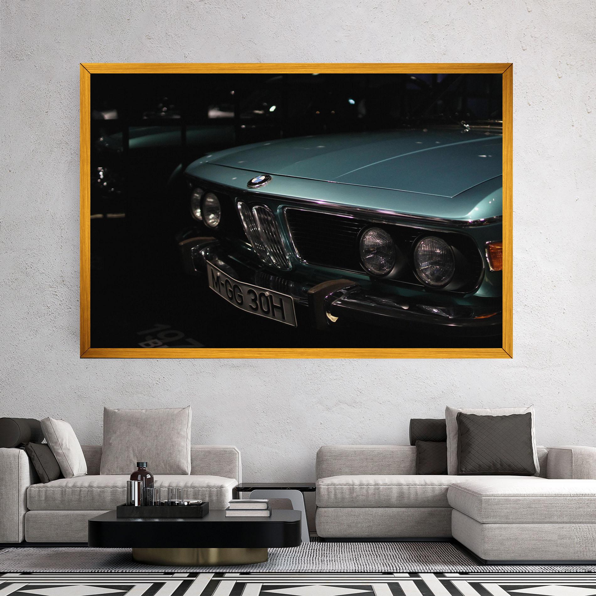 Tablou Canvas Old Bmw Headlight mockup 2