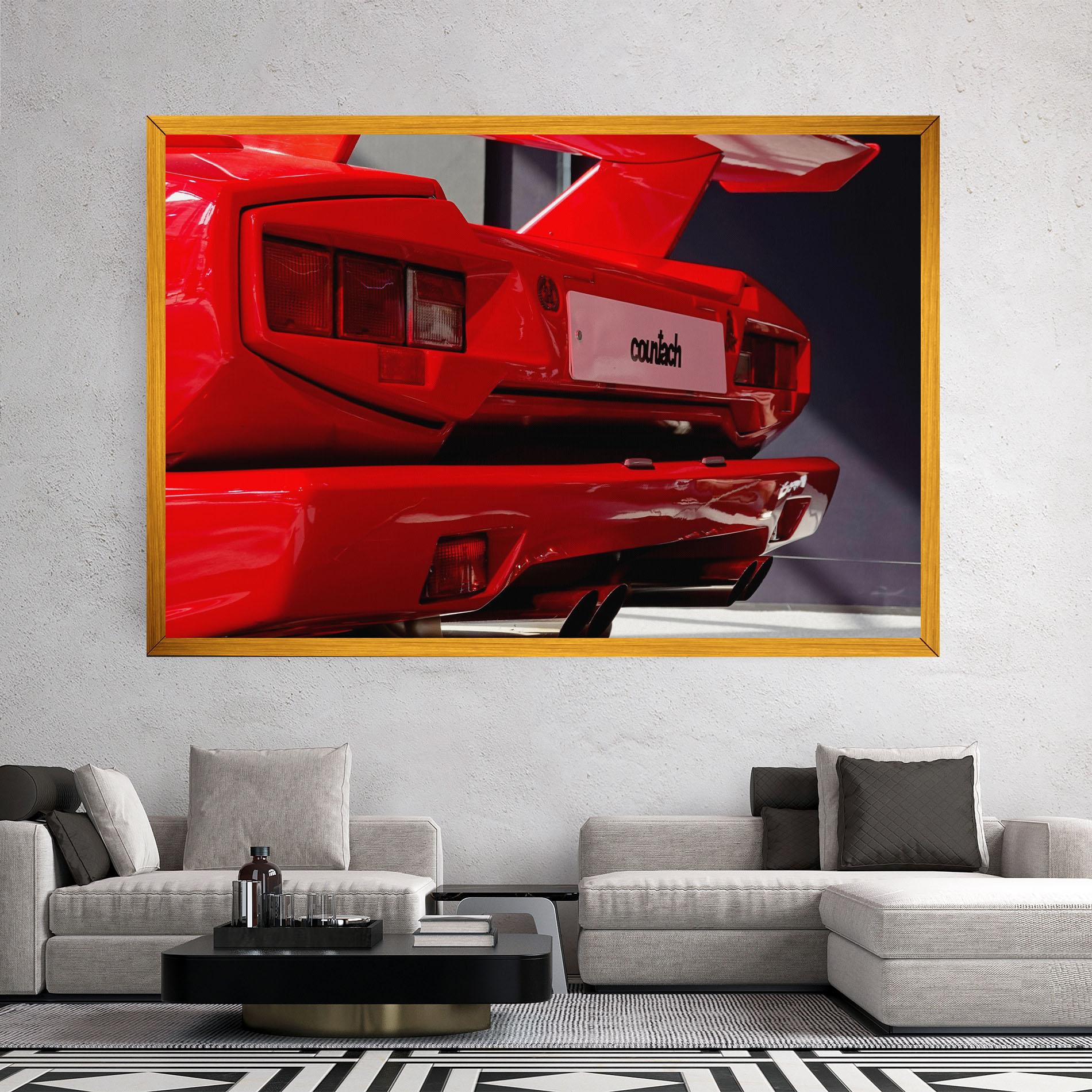 Tablou Canvas Red Rear Countach mockup 2