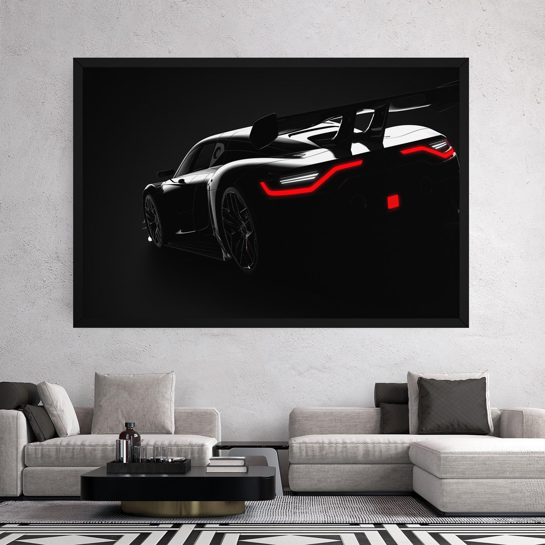 Tablou Canvas Black Hypercar Car mockup 2