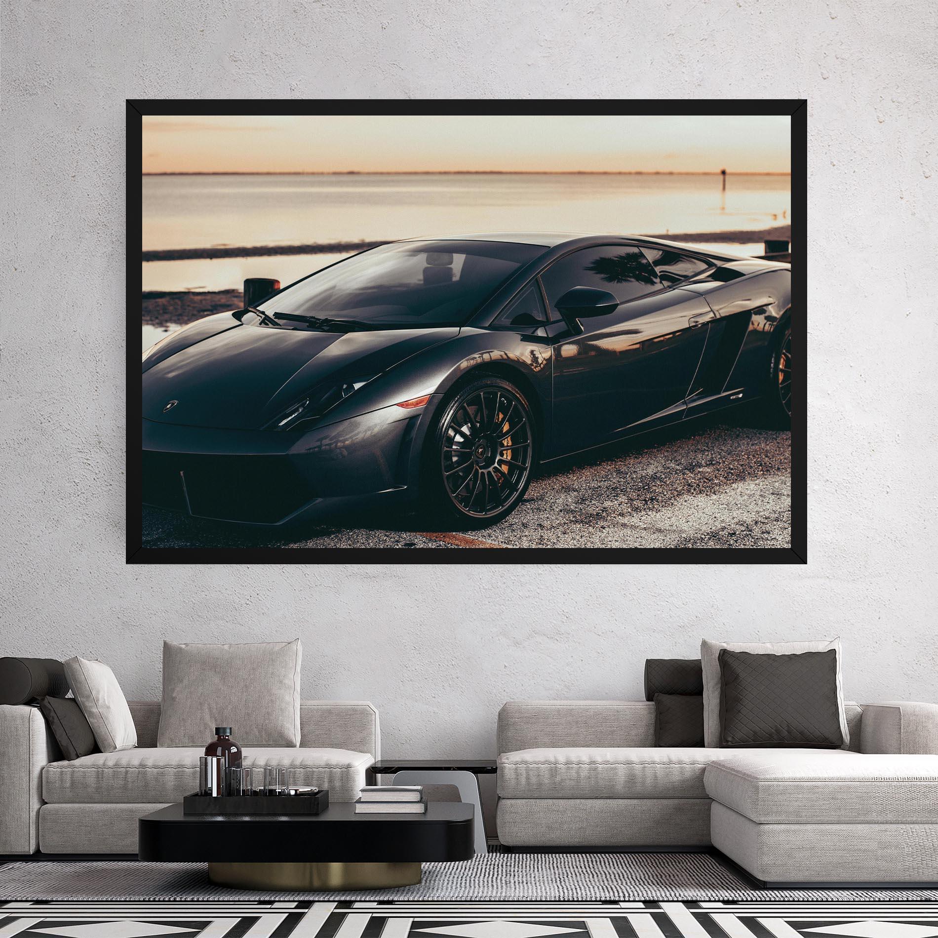Tablou Canvas Black Lambo Sea mockup 2