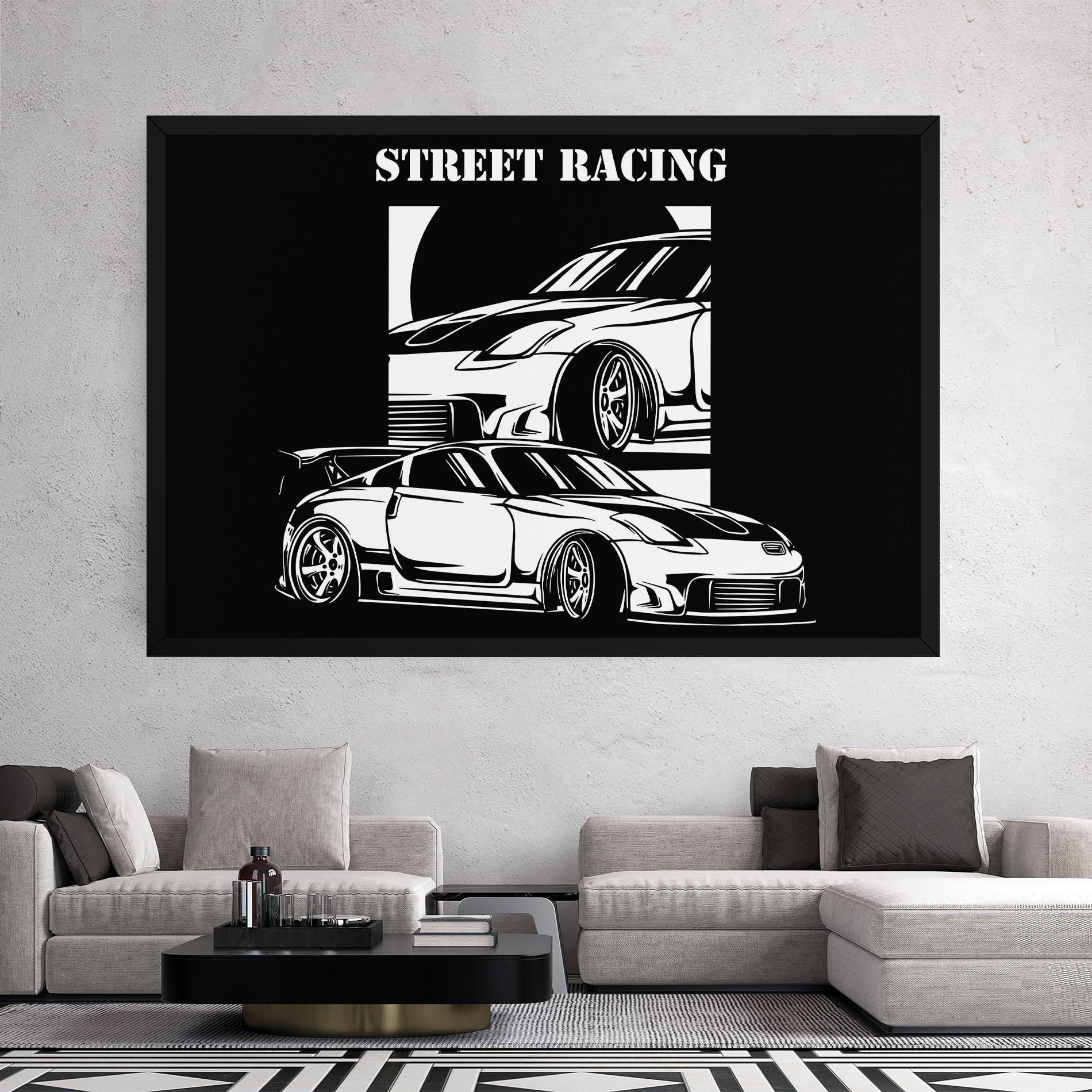 Tablou Canvas Car Street Racing mockup 2