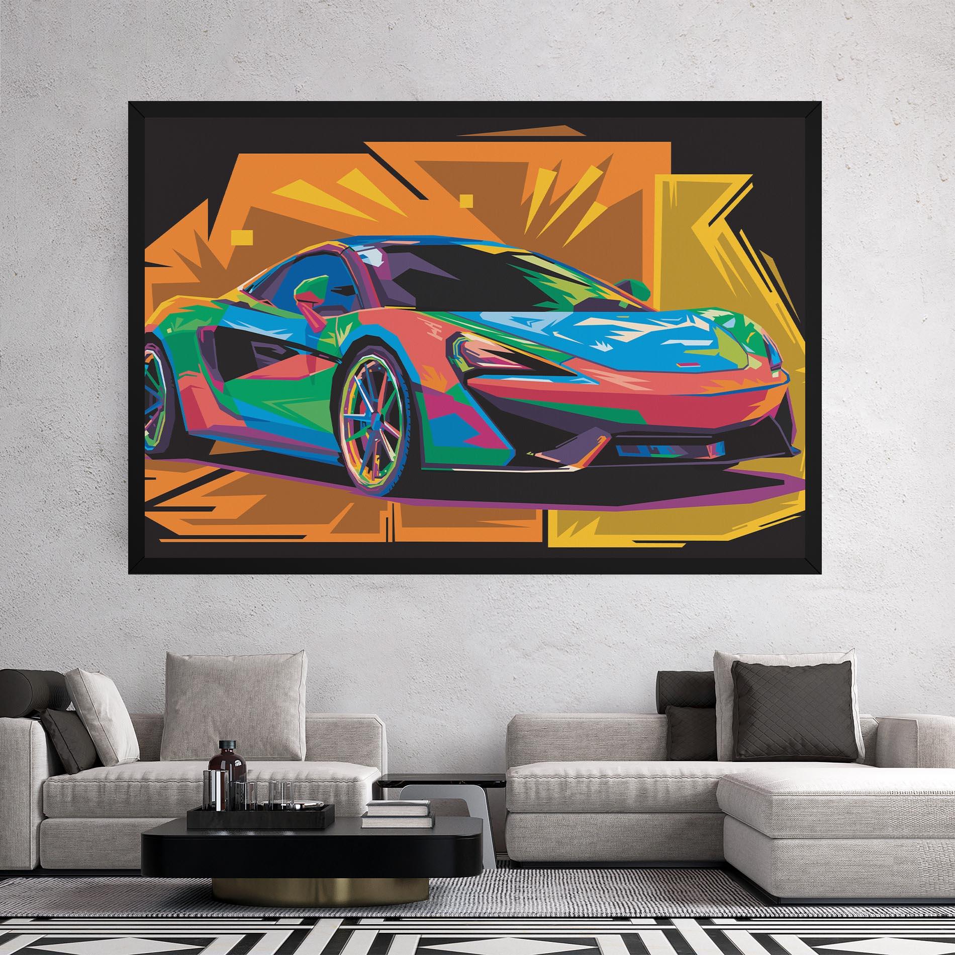 Tablou Canvas Colorful Sport Car mockup 2