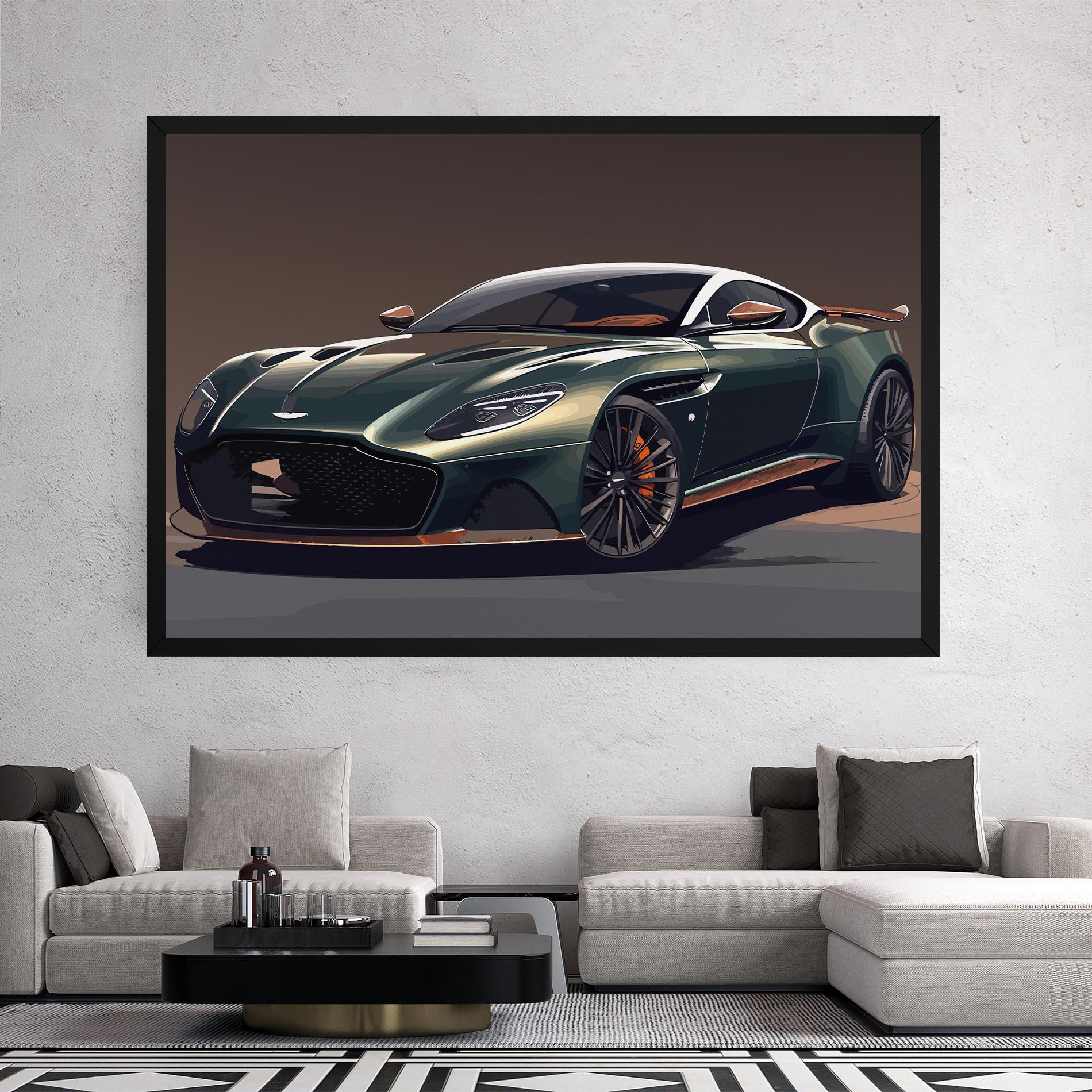 Tablou Canvas Dark Green Car mockup 2