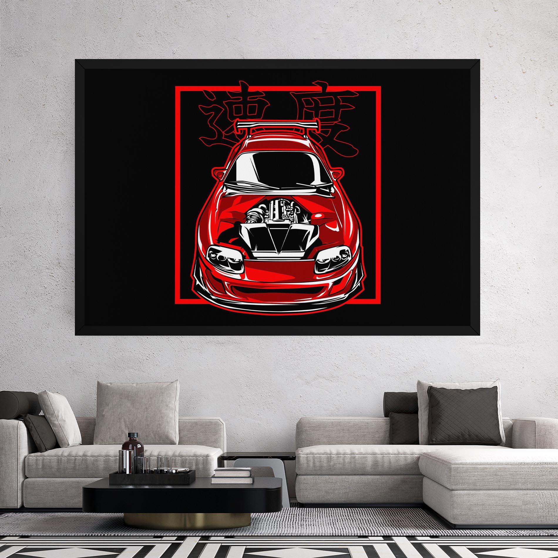 Tablou Canvas Japanese Red Car mockup 2