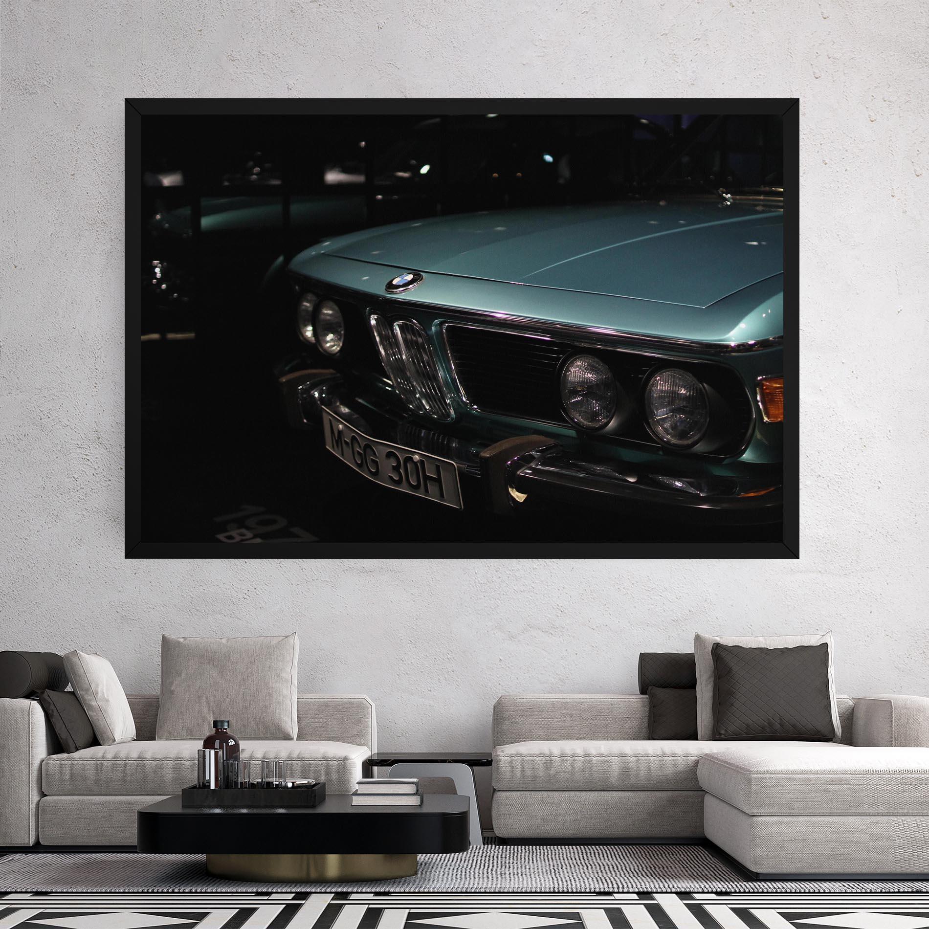 Tablou Canvas Old Bmw Headlight mockup 2