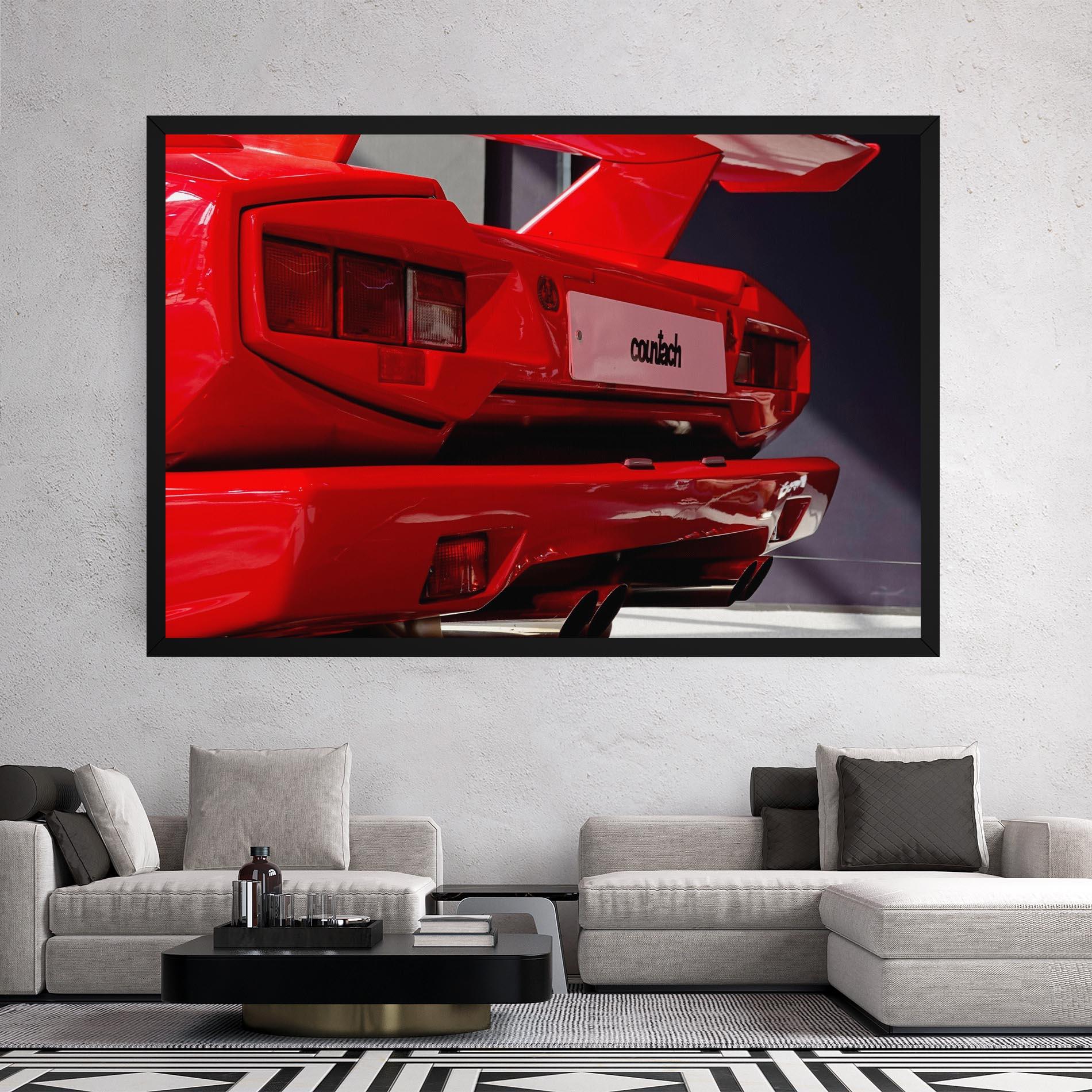 Tablou Canvas Red Rear Countach mockup 2
