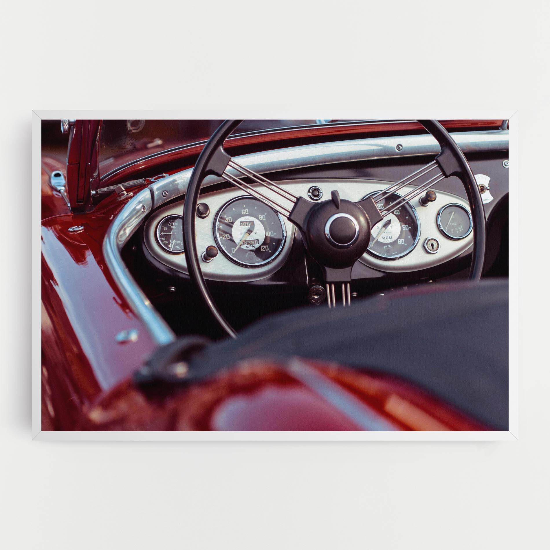 Tablou Canvas Classic Red Car mockup 0