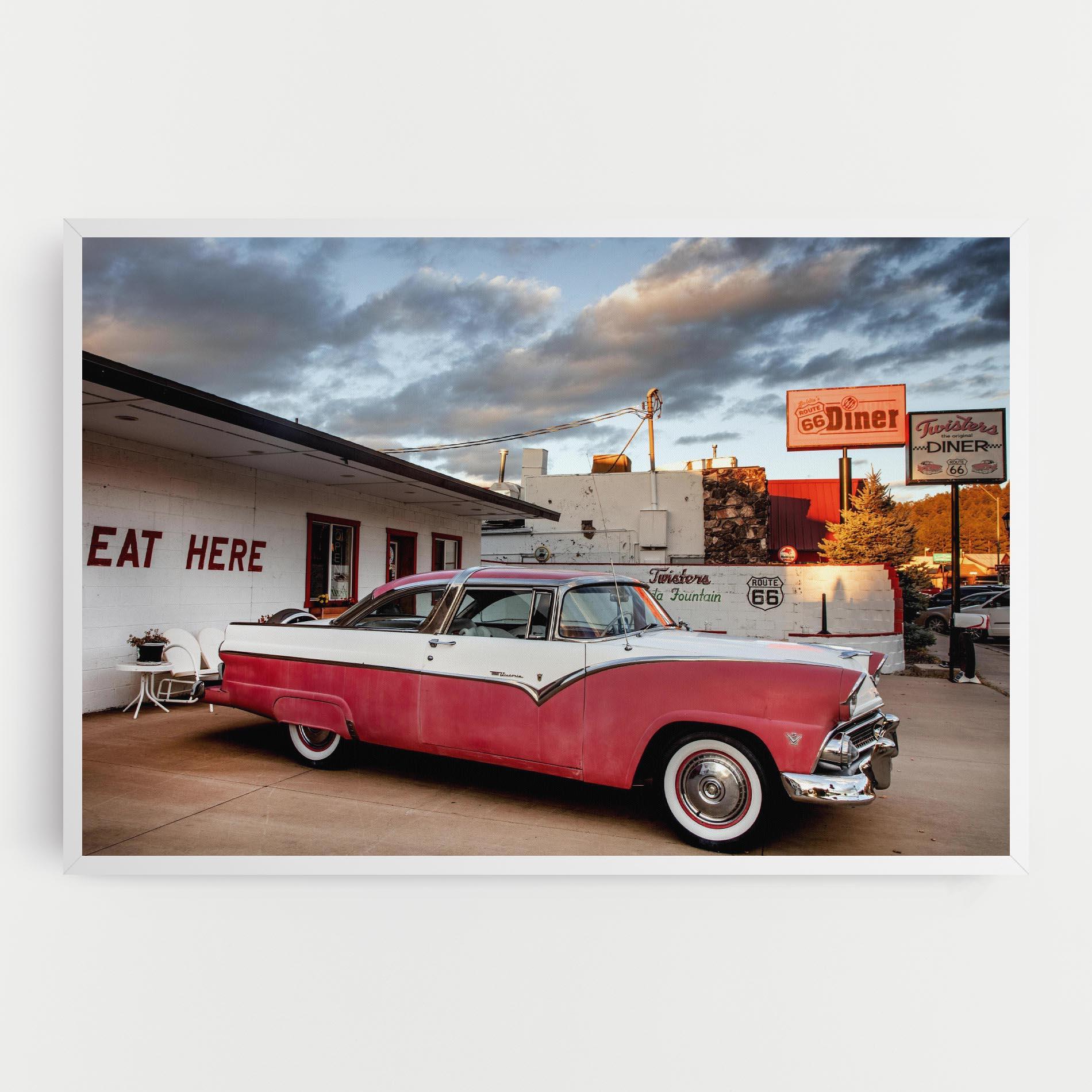 Tablou Canvas Cloud Old Car mockup 0