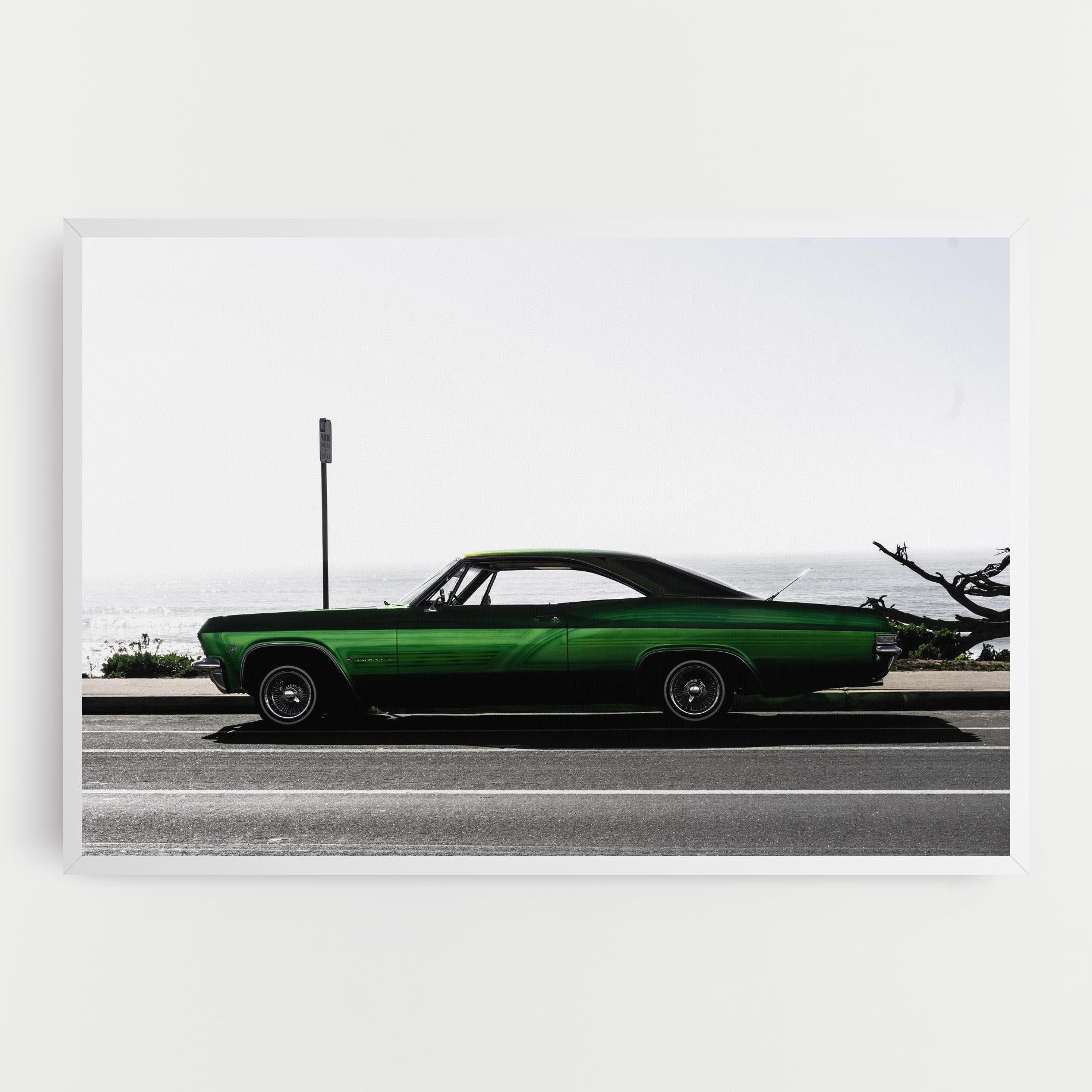 Tablou Canvas Nice Green Car mockup 0