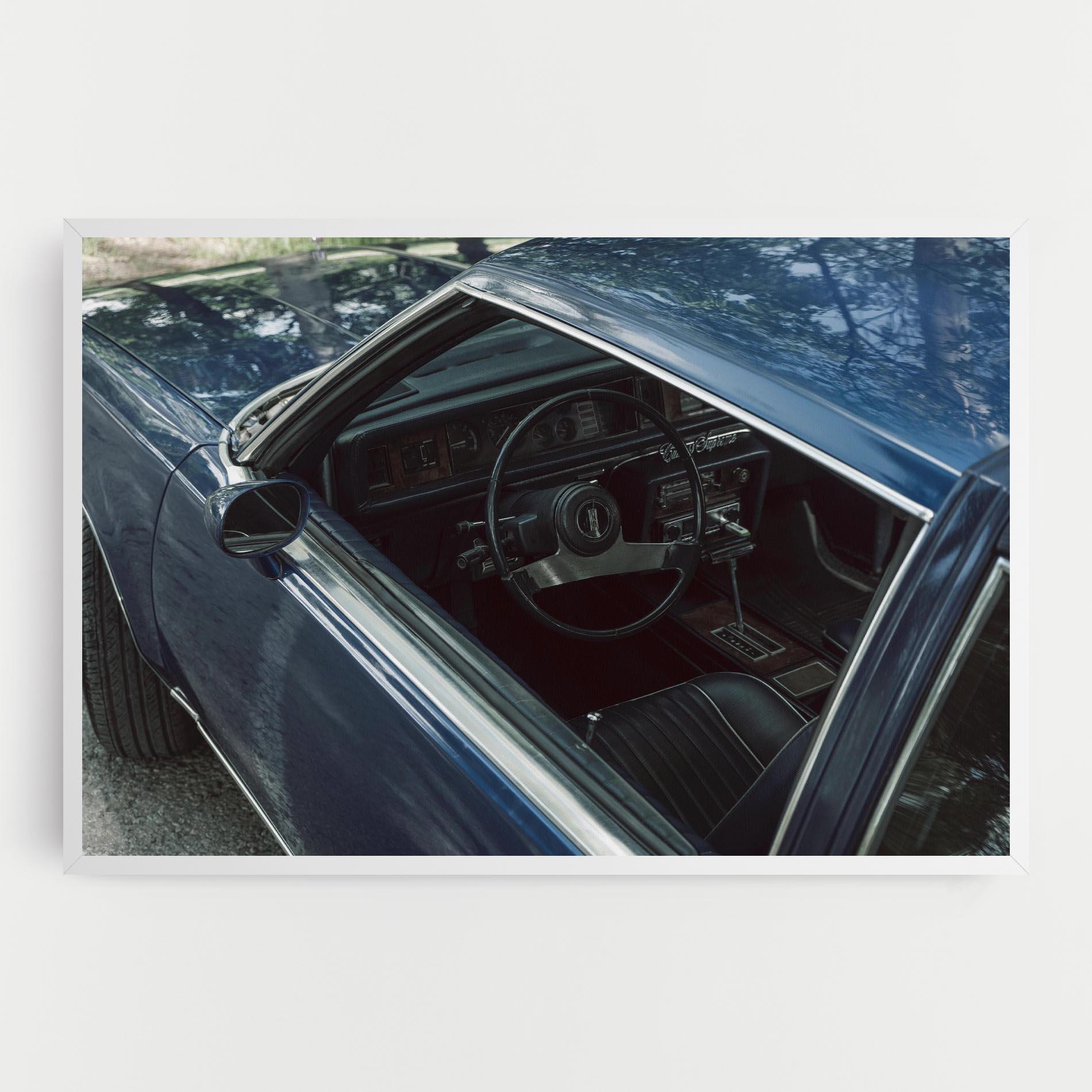 Tablou Canvas Old Blue Car mockup 0