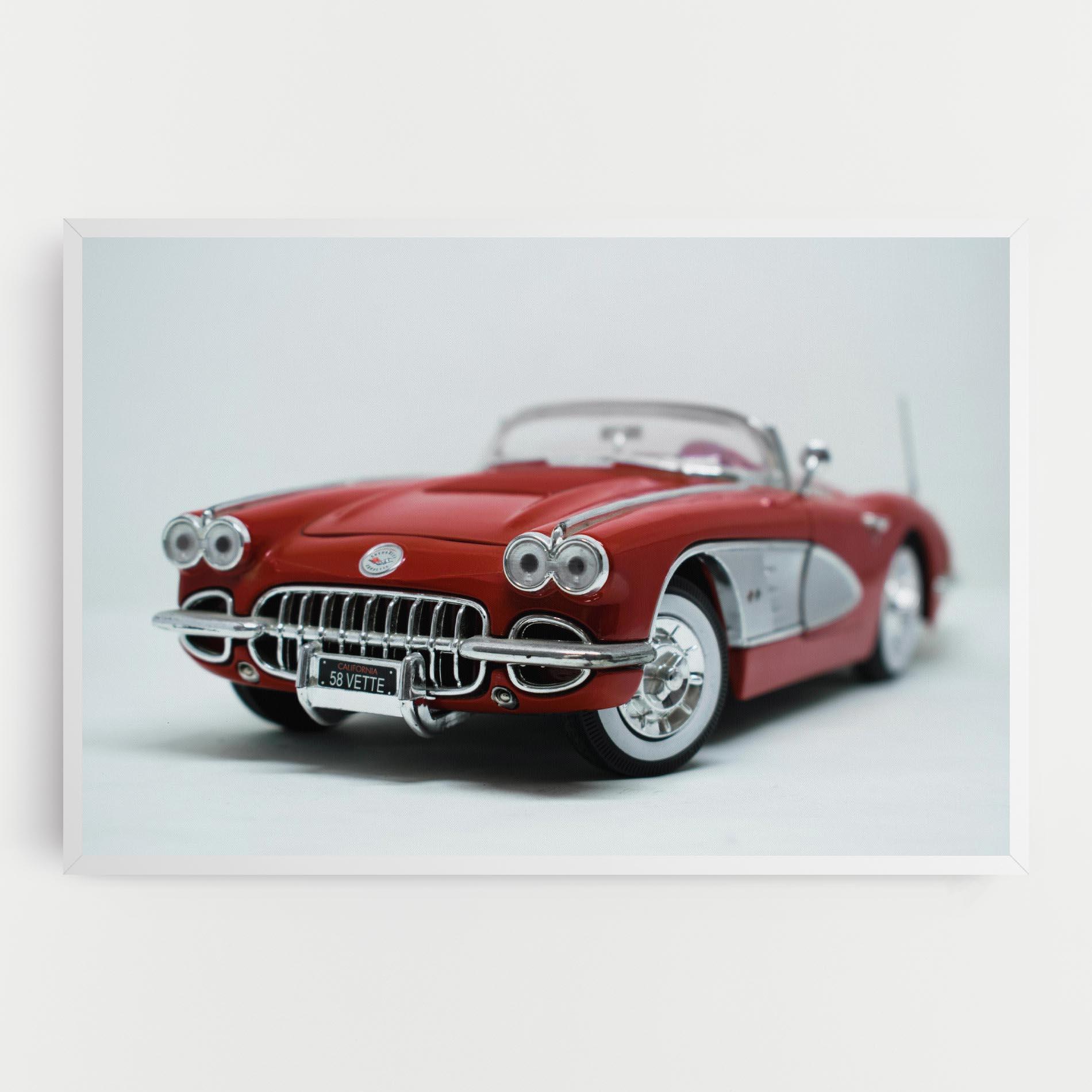 Tablou Canvas Vintage Red Car mockup 0