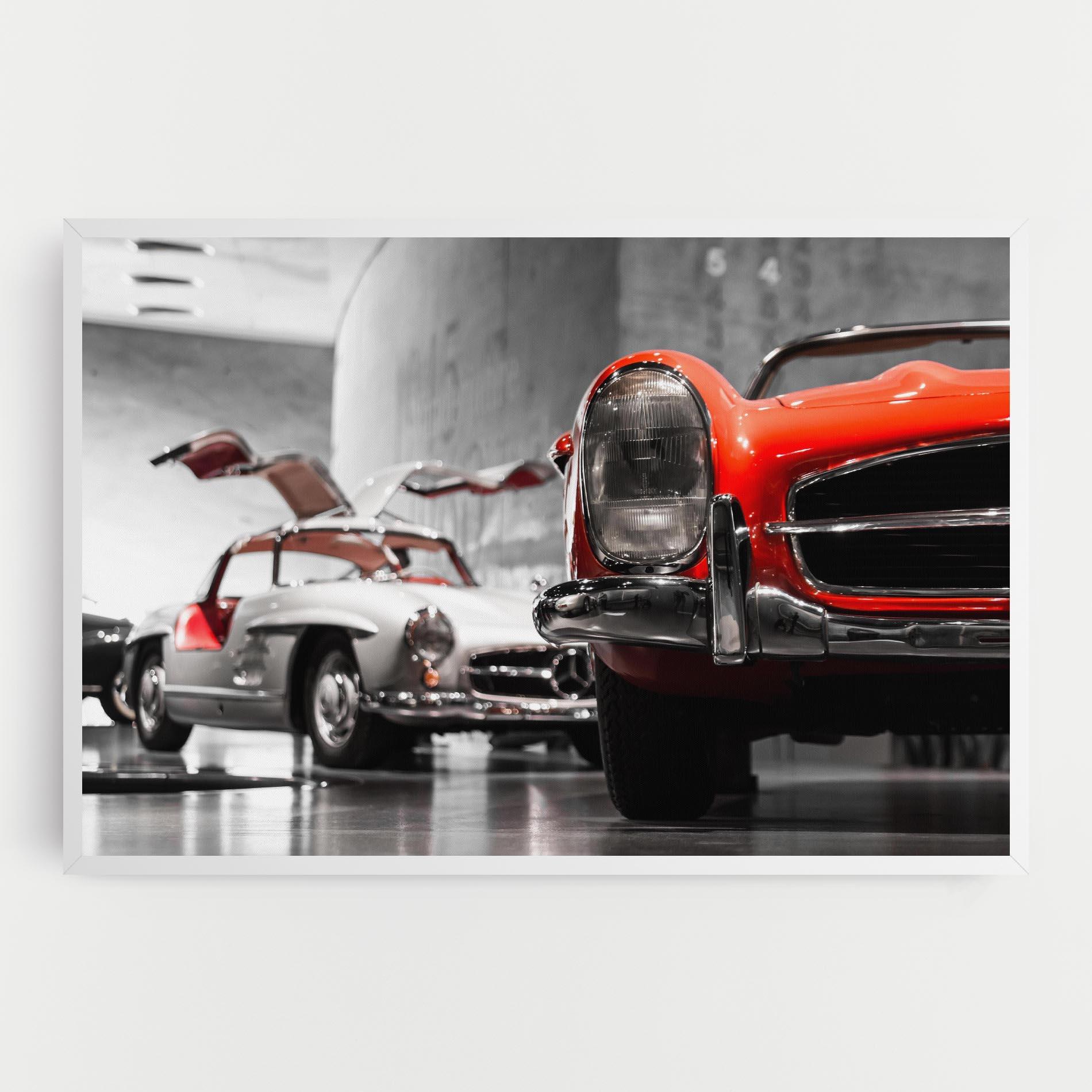 Tablou Canvas Vintage Red White mockup 0