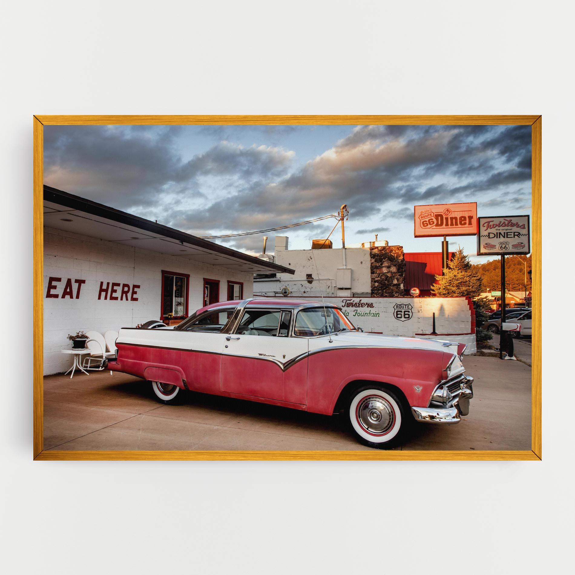 Tablou Canvas Cloud Old Car mockup 0