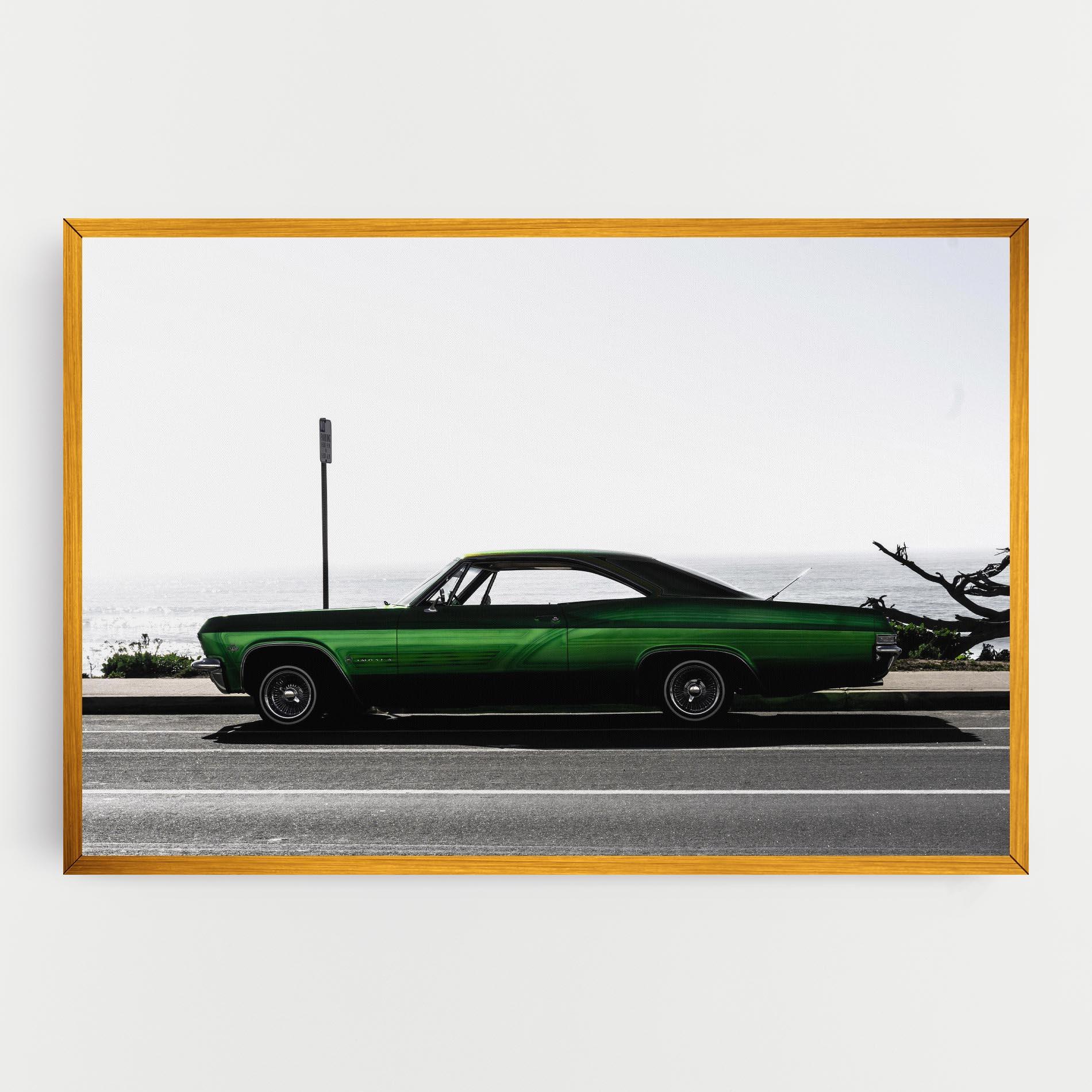 Tablou Canvas Nice Green Car mockup 0