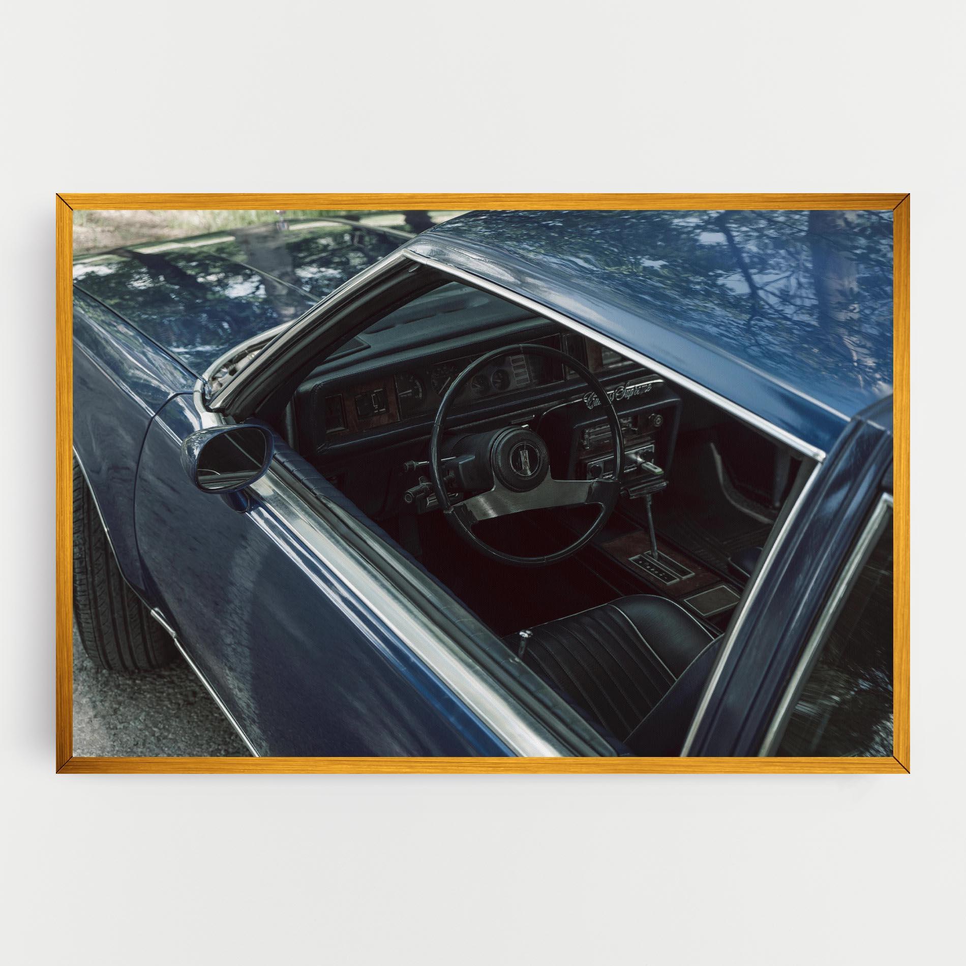 Tablou Canvas Old Blue Car mockup 0