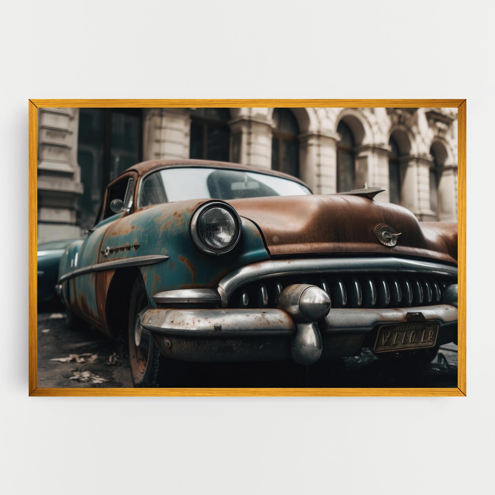 Tablou Canvas Old Brown Car mockup 0