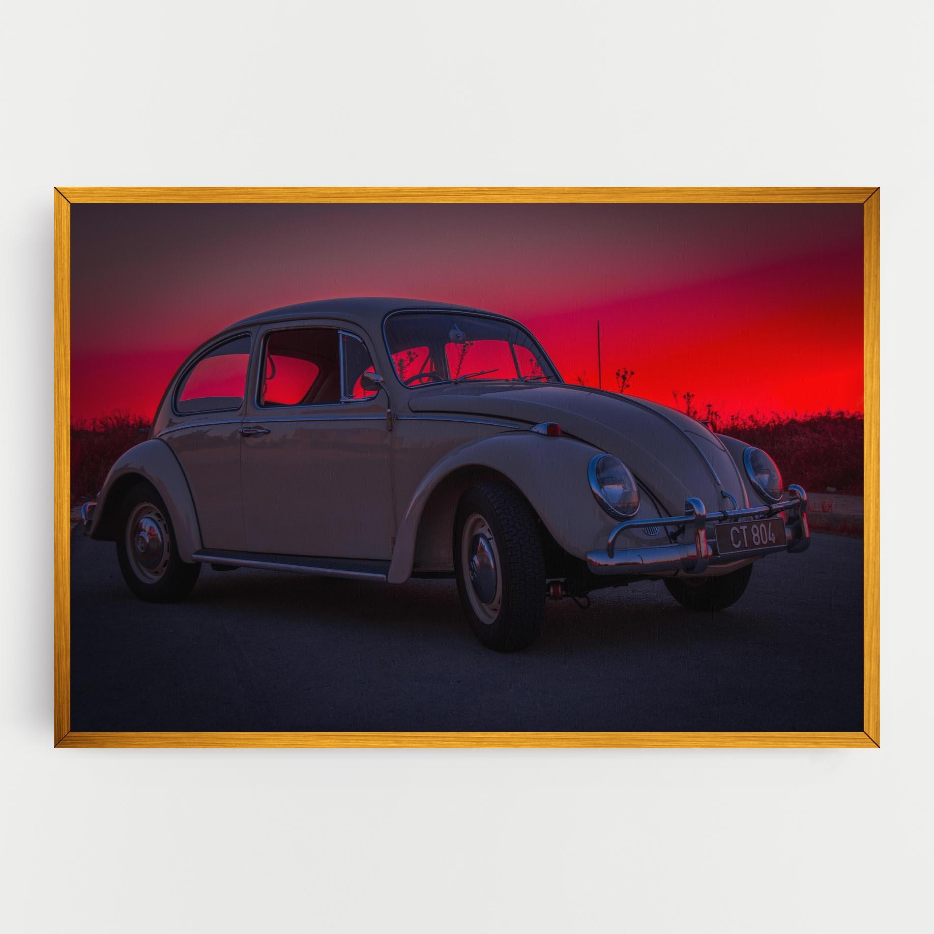 Tablou Canvas Old Car Sunset mockup 0