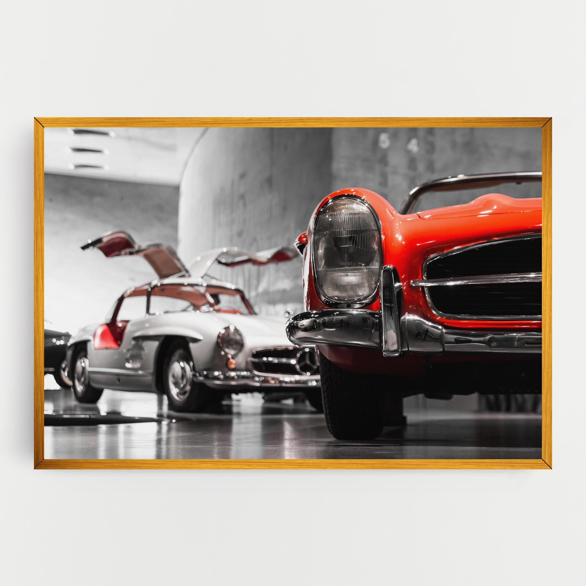 Tablou Canvas Vintage Red White mockup 0