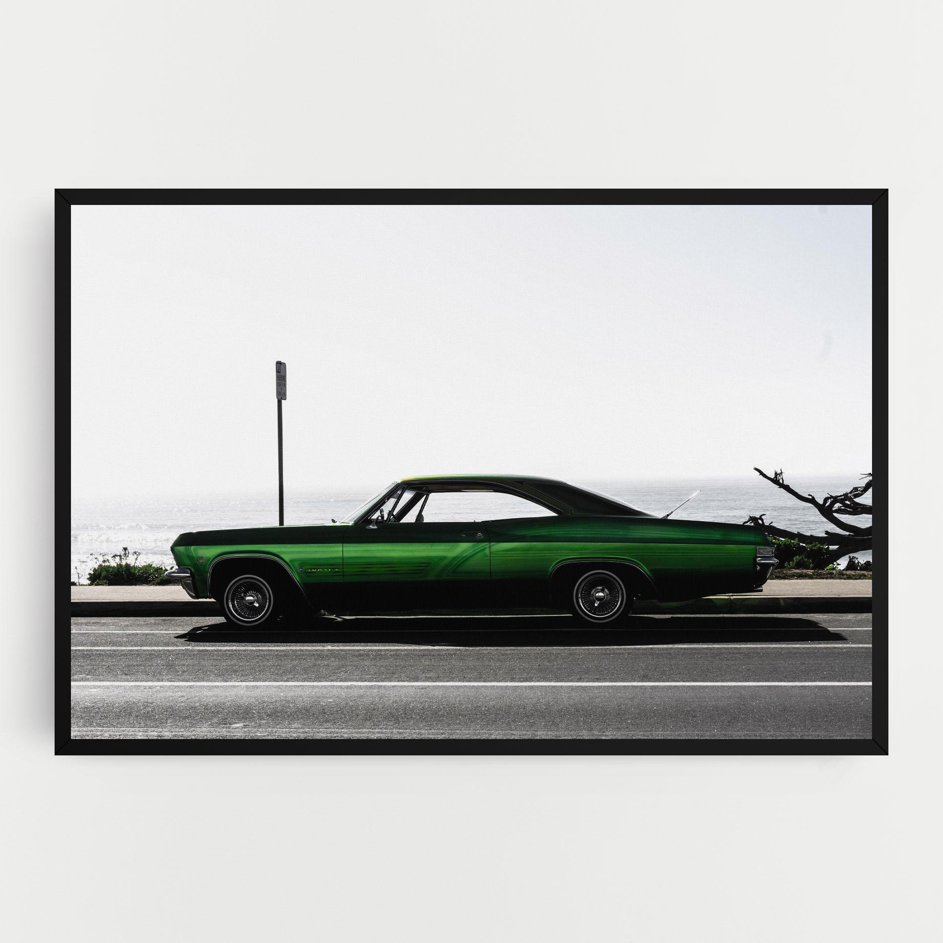 Tablou Canvas Nice Green Car mockup 0