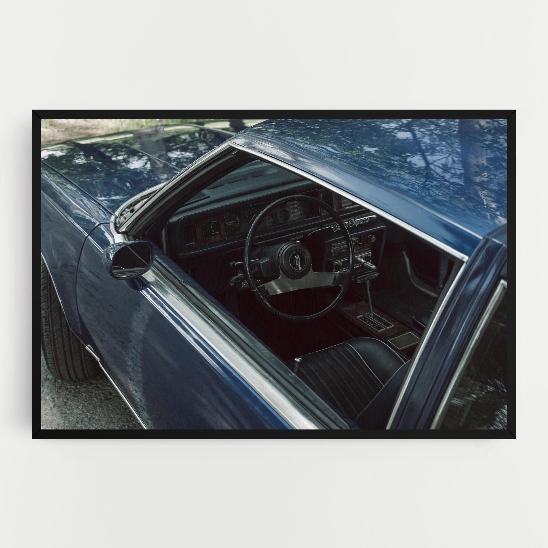 Tablou Canvas Old Blue Car mockup 0