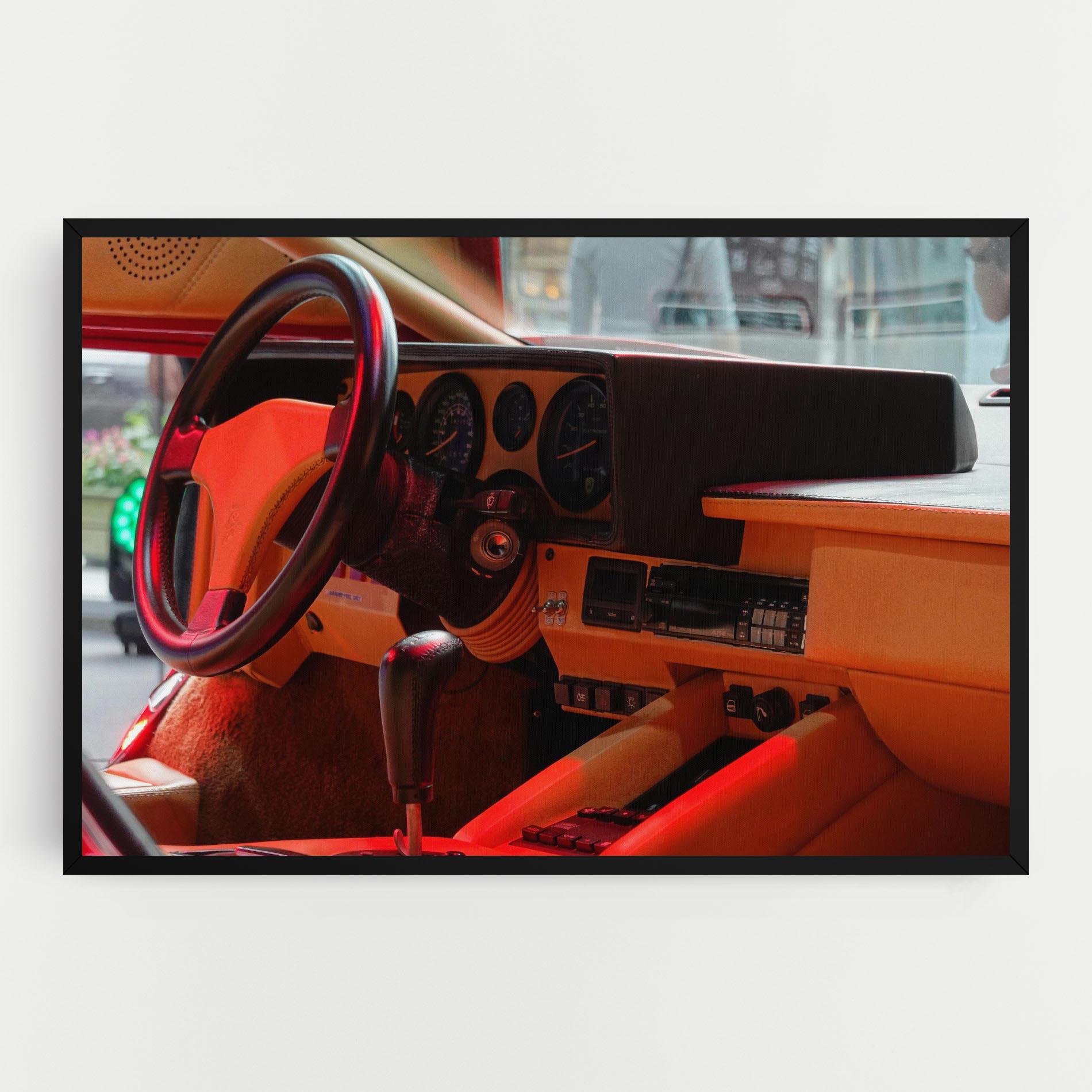 Tablou Canvas Orange Black Car mockup 0