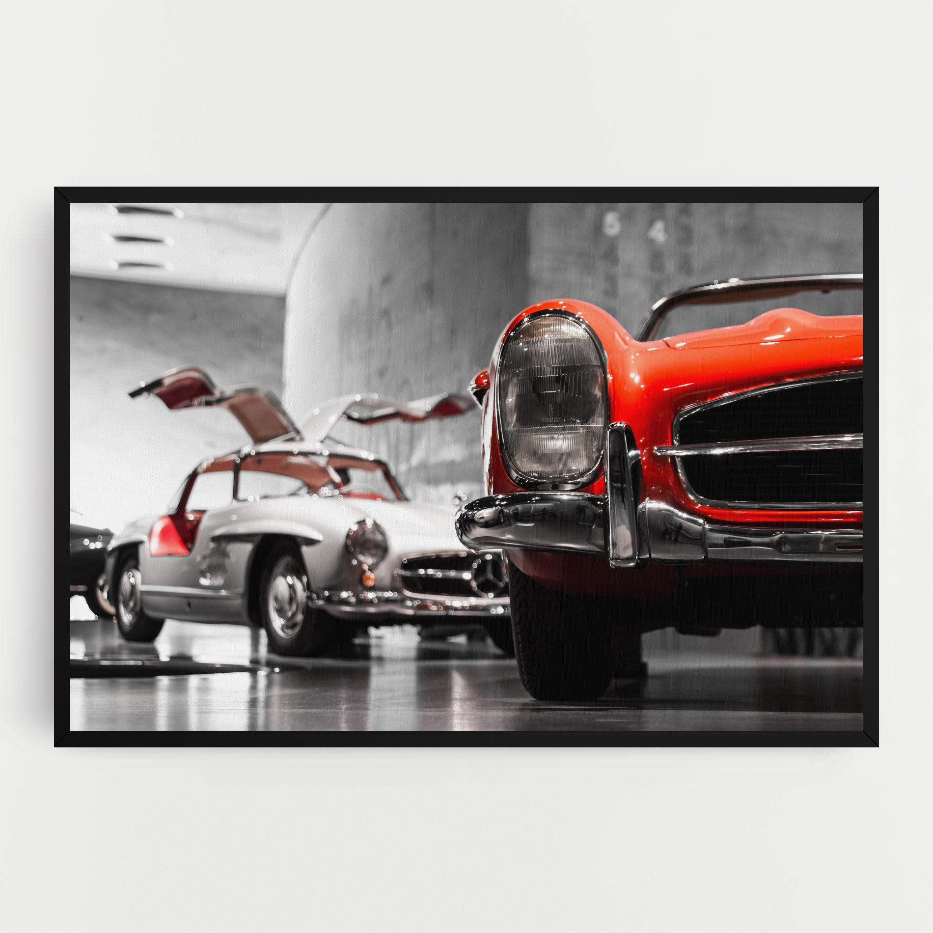 Tablou Canvas Vintage Red White mockup 0