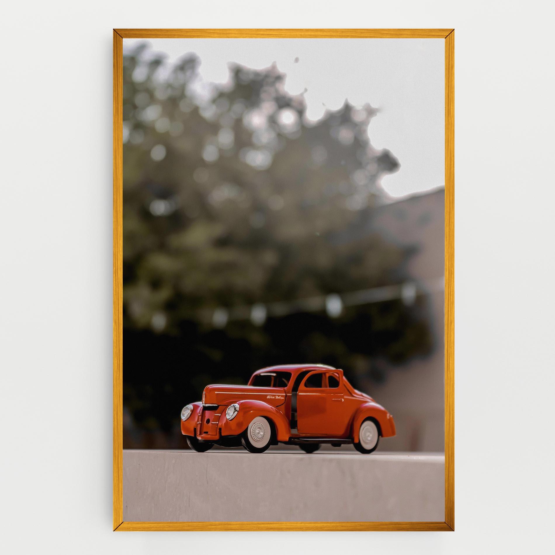 Tablou Canvas Orange Toy Car mockup 0