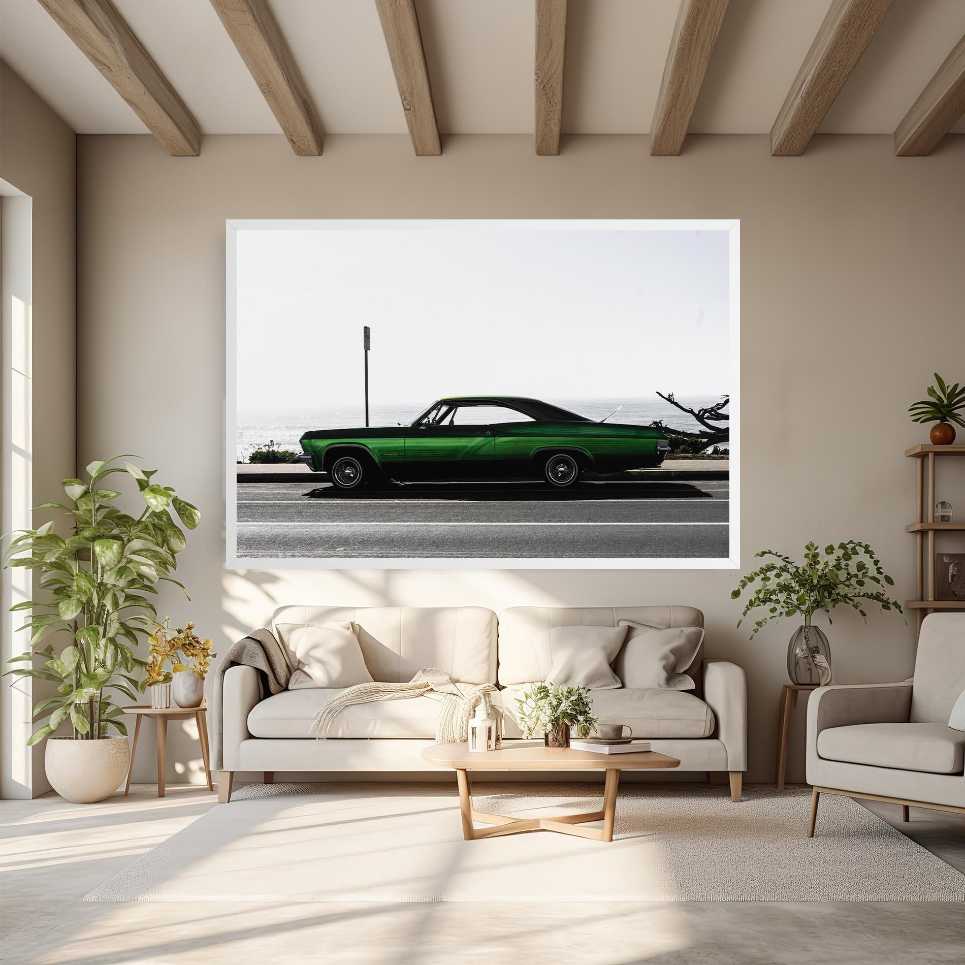 Tablou Canvas Nice Green Car mockup 6