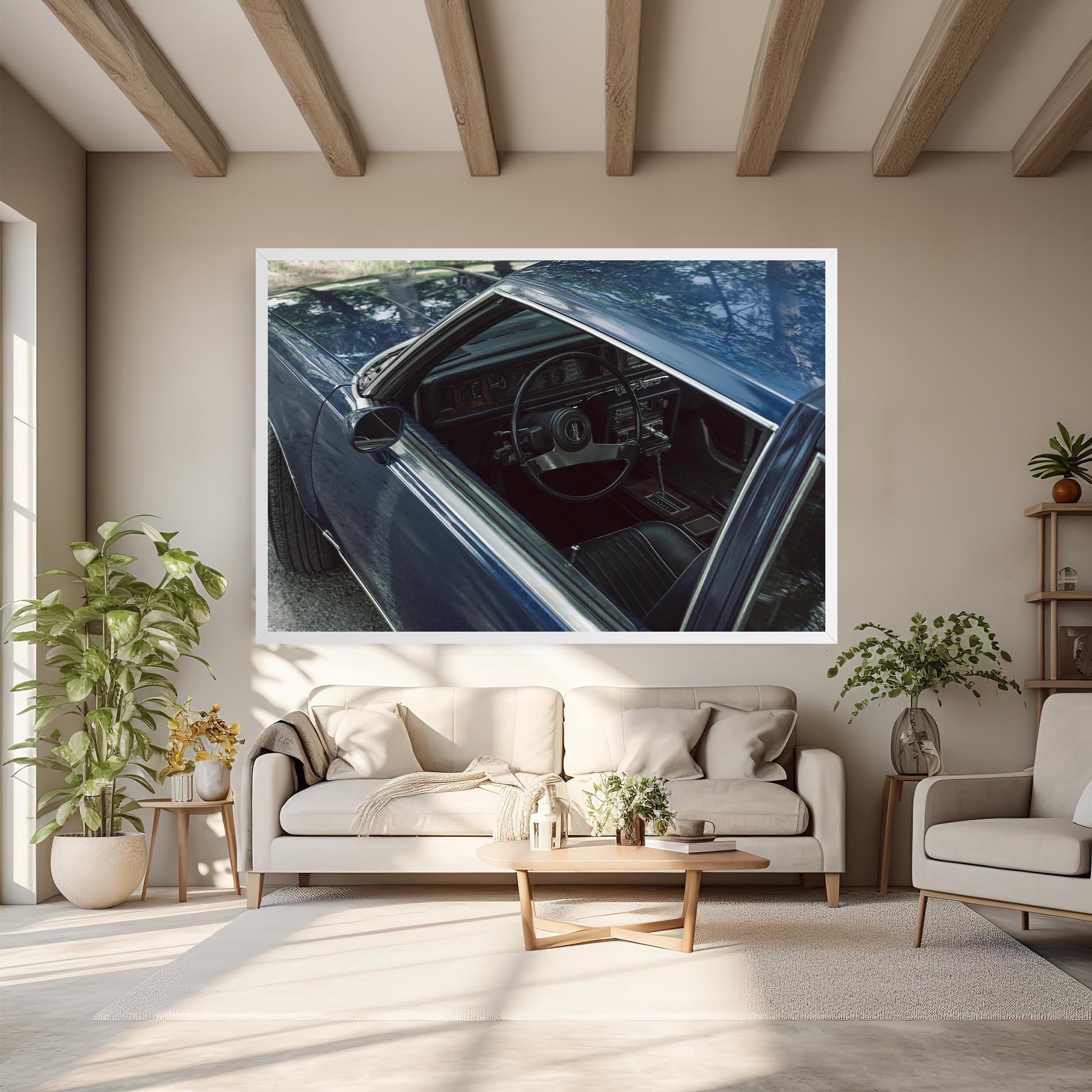 Tablou Canvas Old Blue Car mockup 6