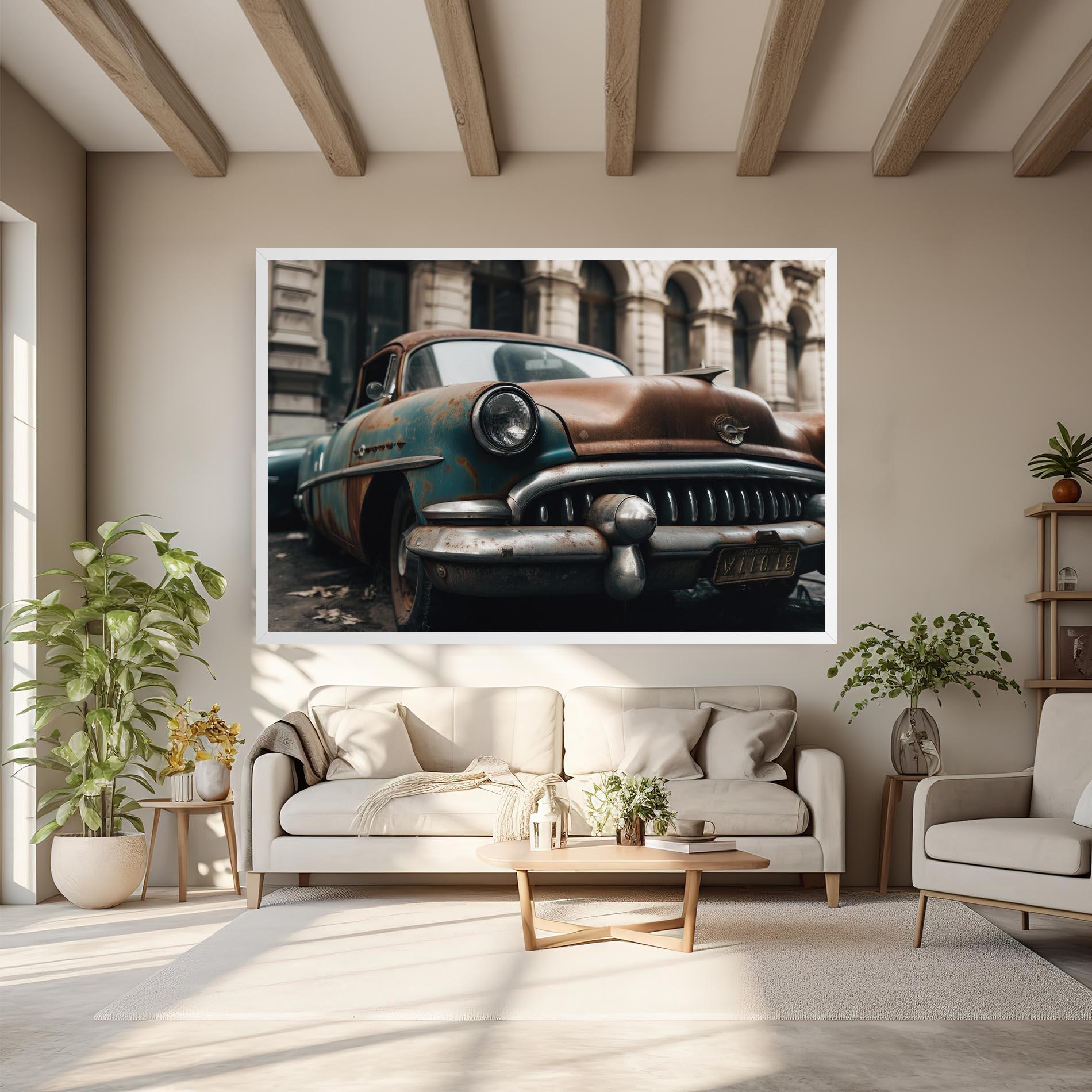Tablou Canvas Old Brown Car mockup 6